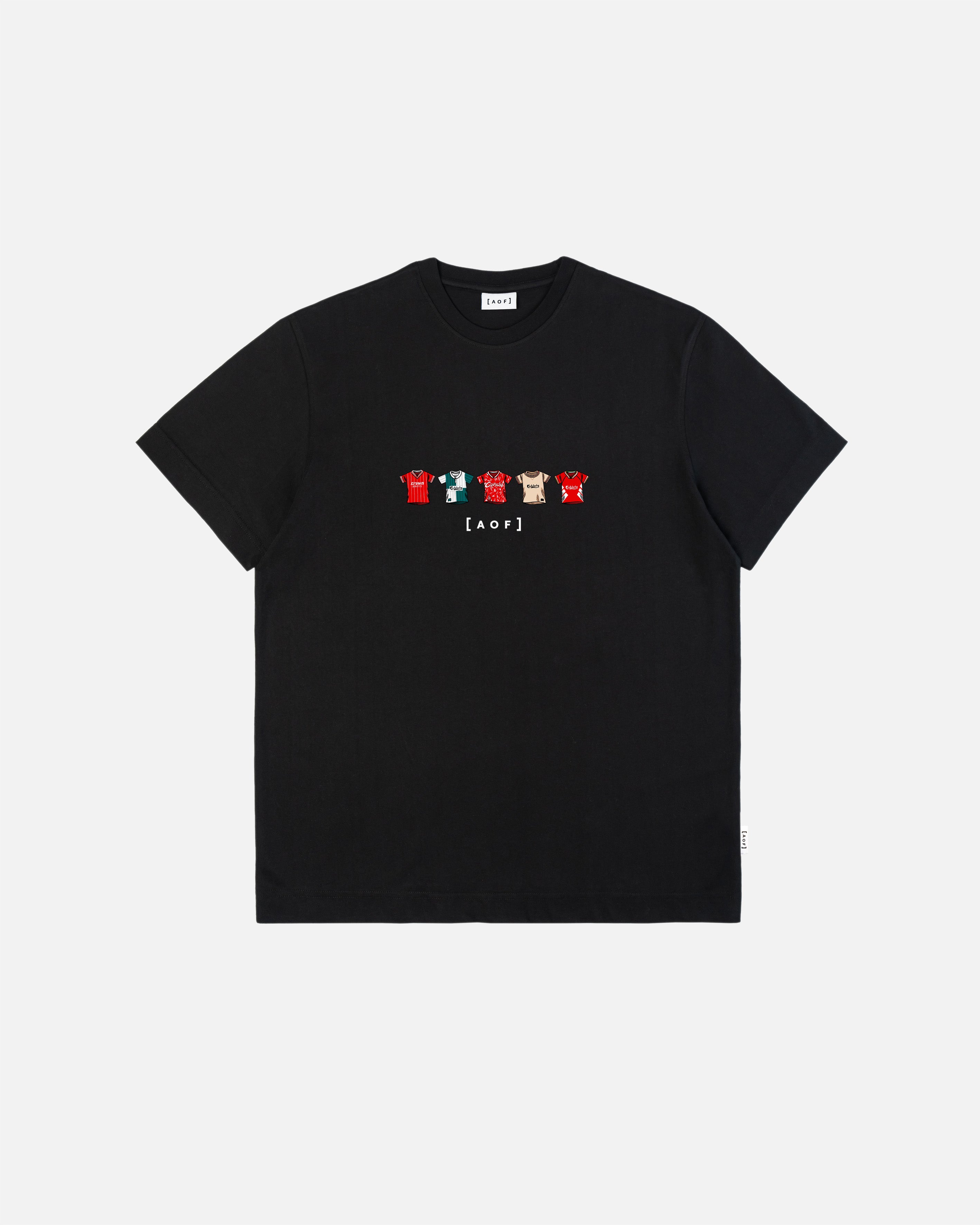 AOF LFC Printed Classics Tee | Black Graphic T-shirt | Art of Football