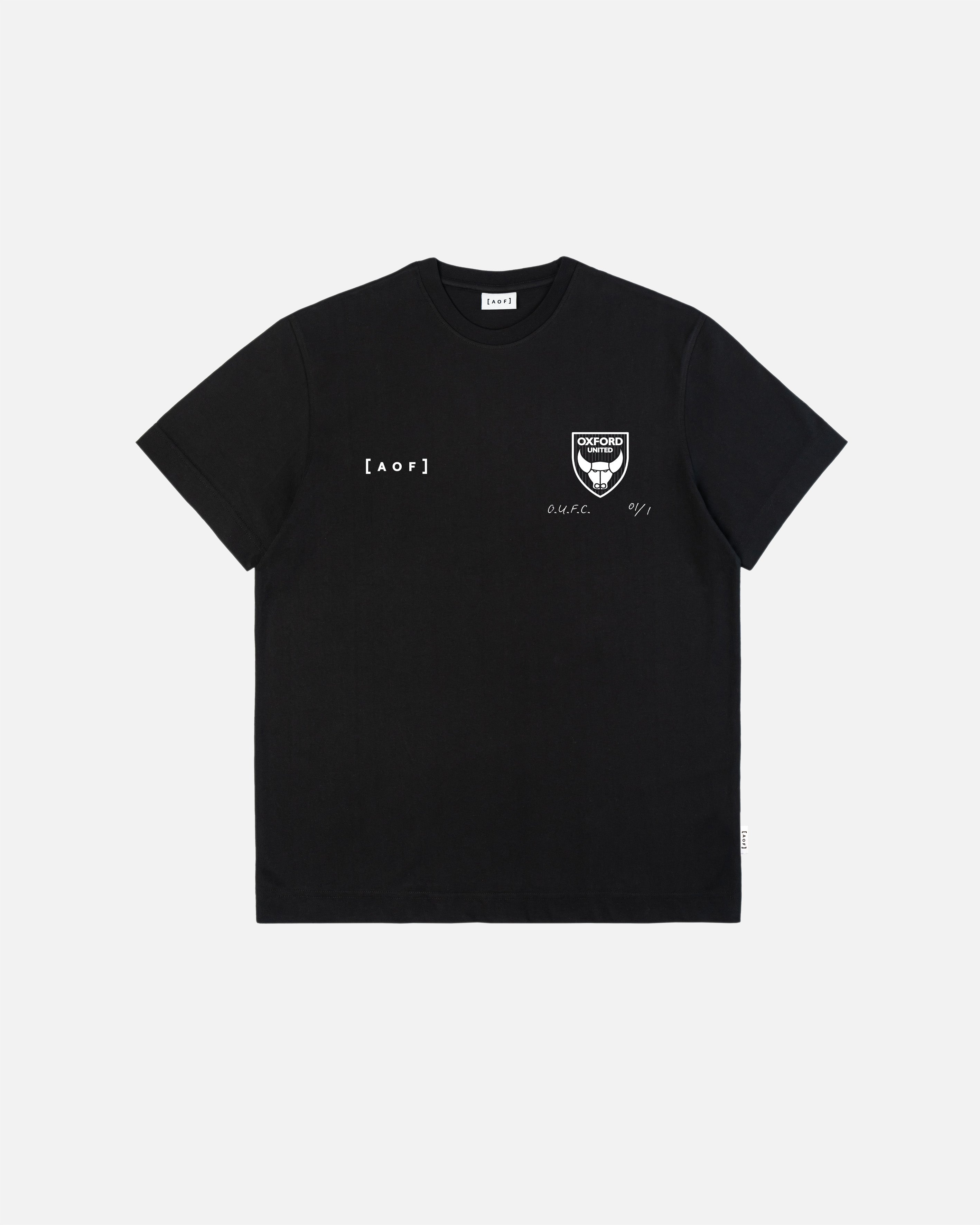 AOF x Oxford Exhibition Tee | Black Graphic T-shirt | Art of Football