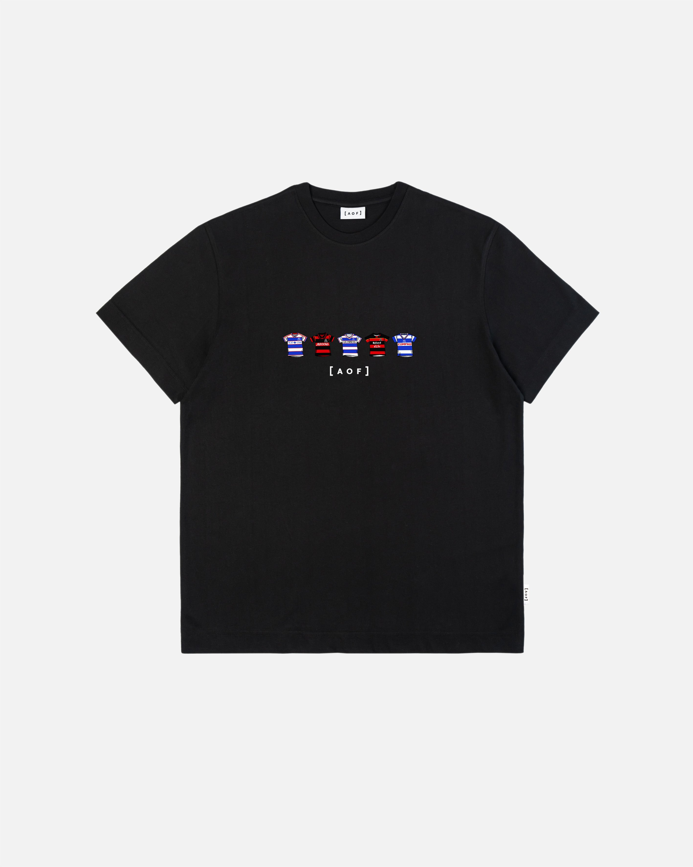 AOF QPR Printed Classics Tee | Black Graphic T-shirt | Art of Football