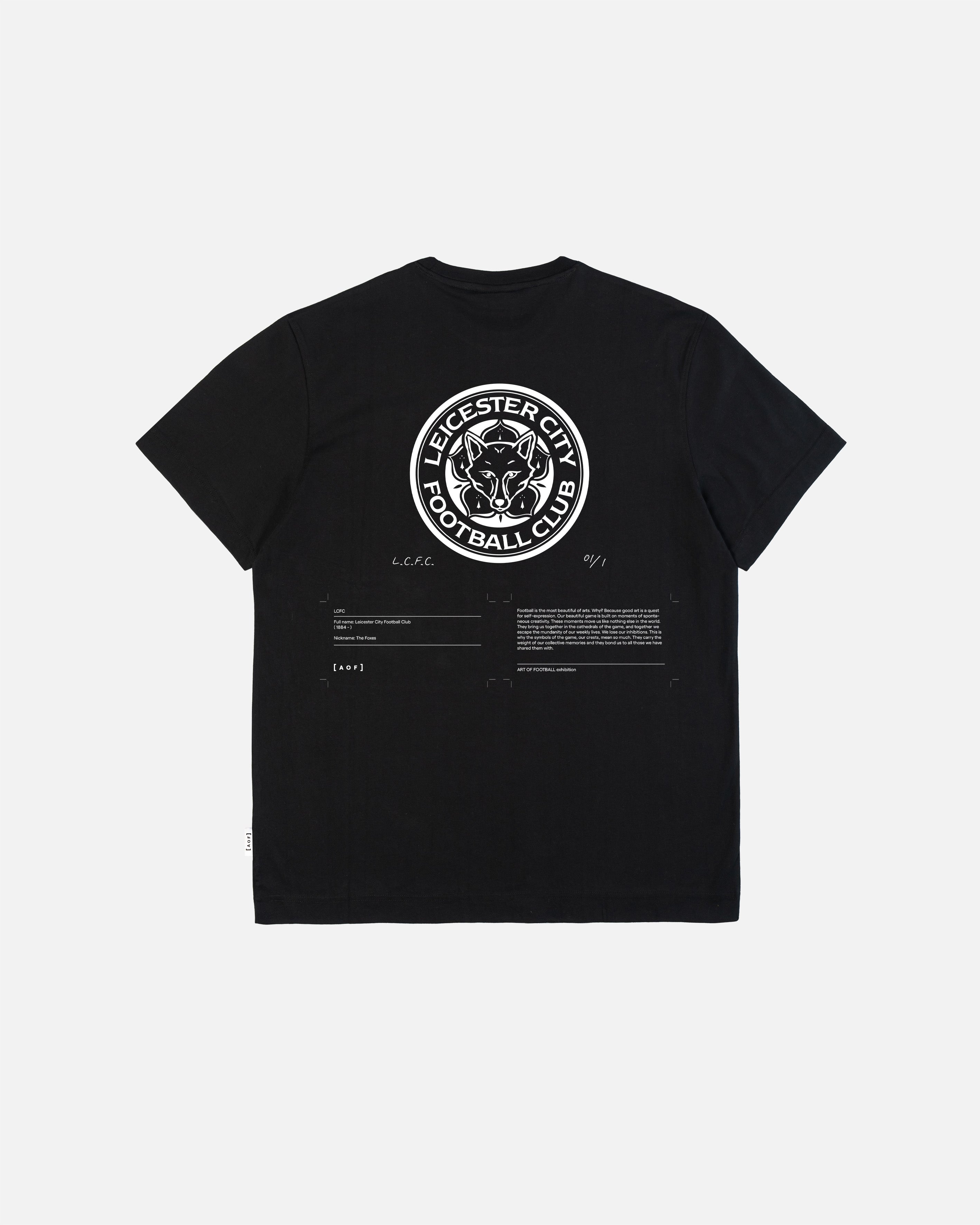 AOF x Leicester Exhibition Tee | Black Graphic T-shirt | Art of Football