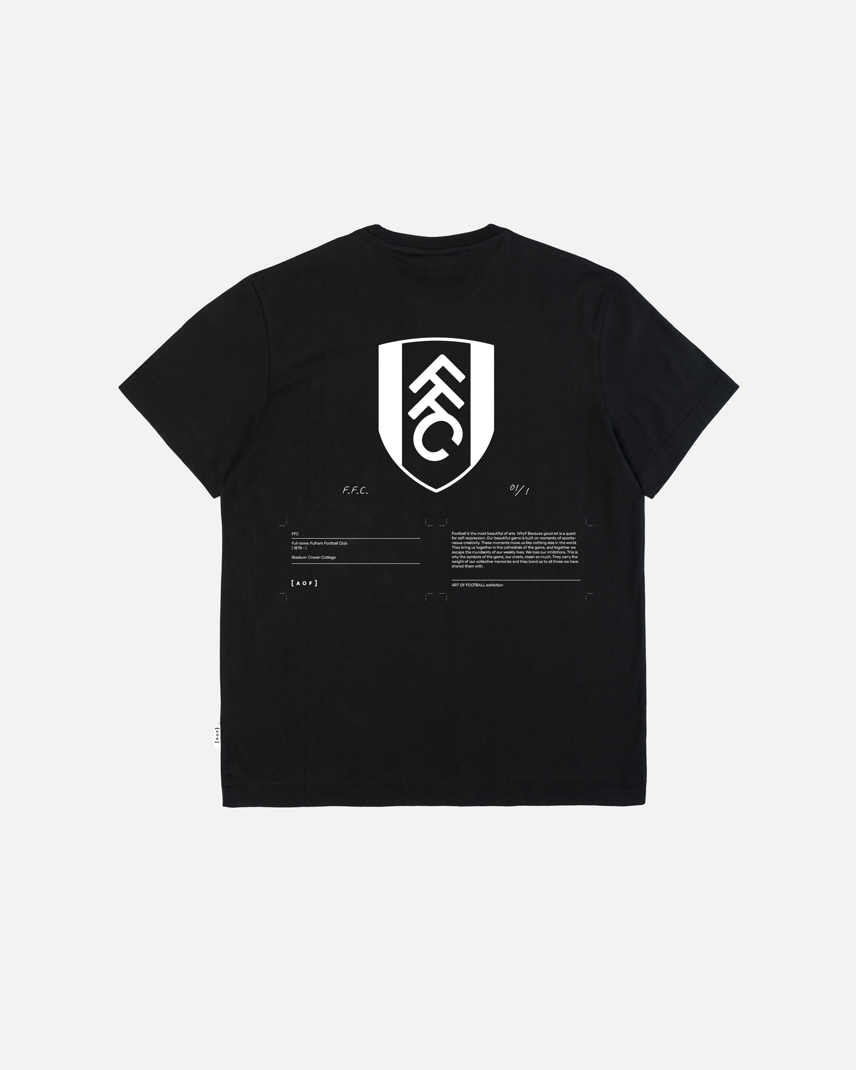 AOF x Fulham Exhibition Tee | Black Graphic T-shirt | Art of Football