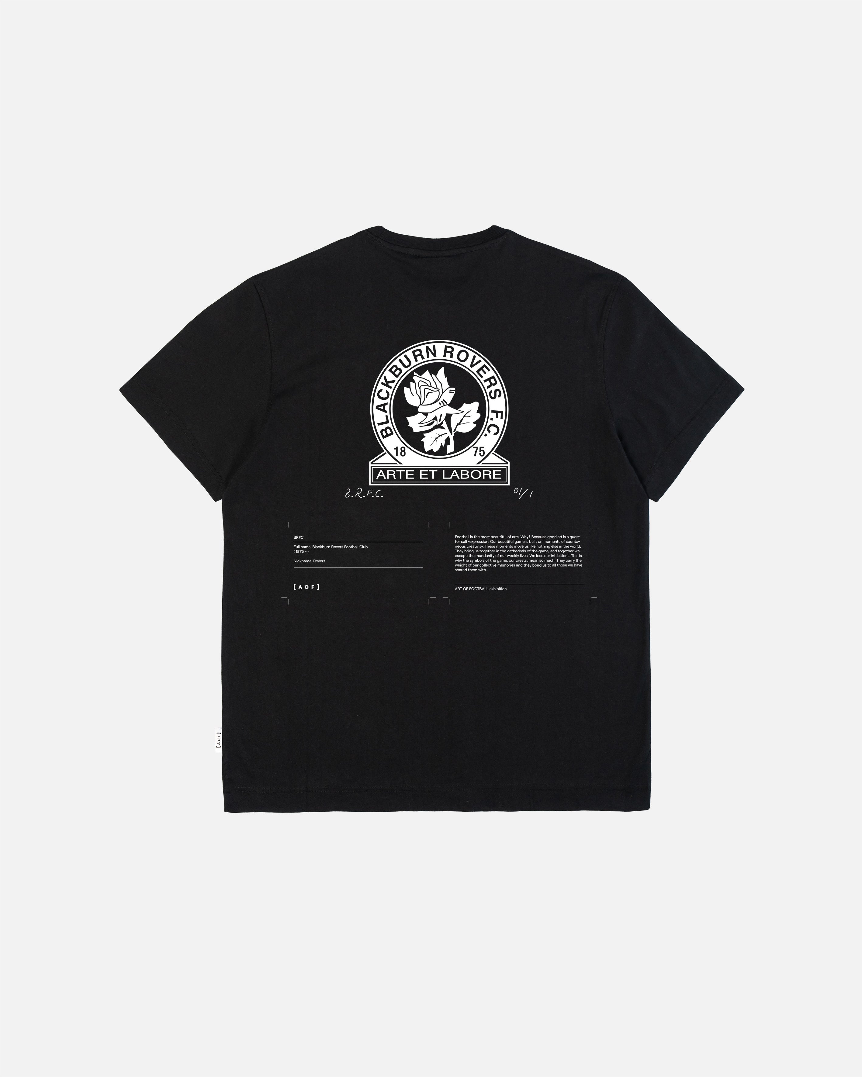AOF x Blackburn Exhibition Tee | Black T-shirt | Art of Football