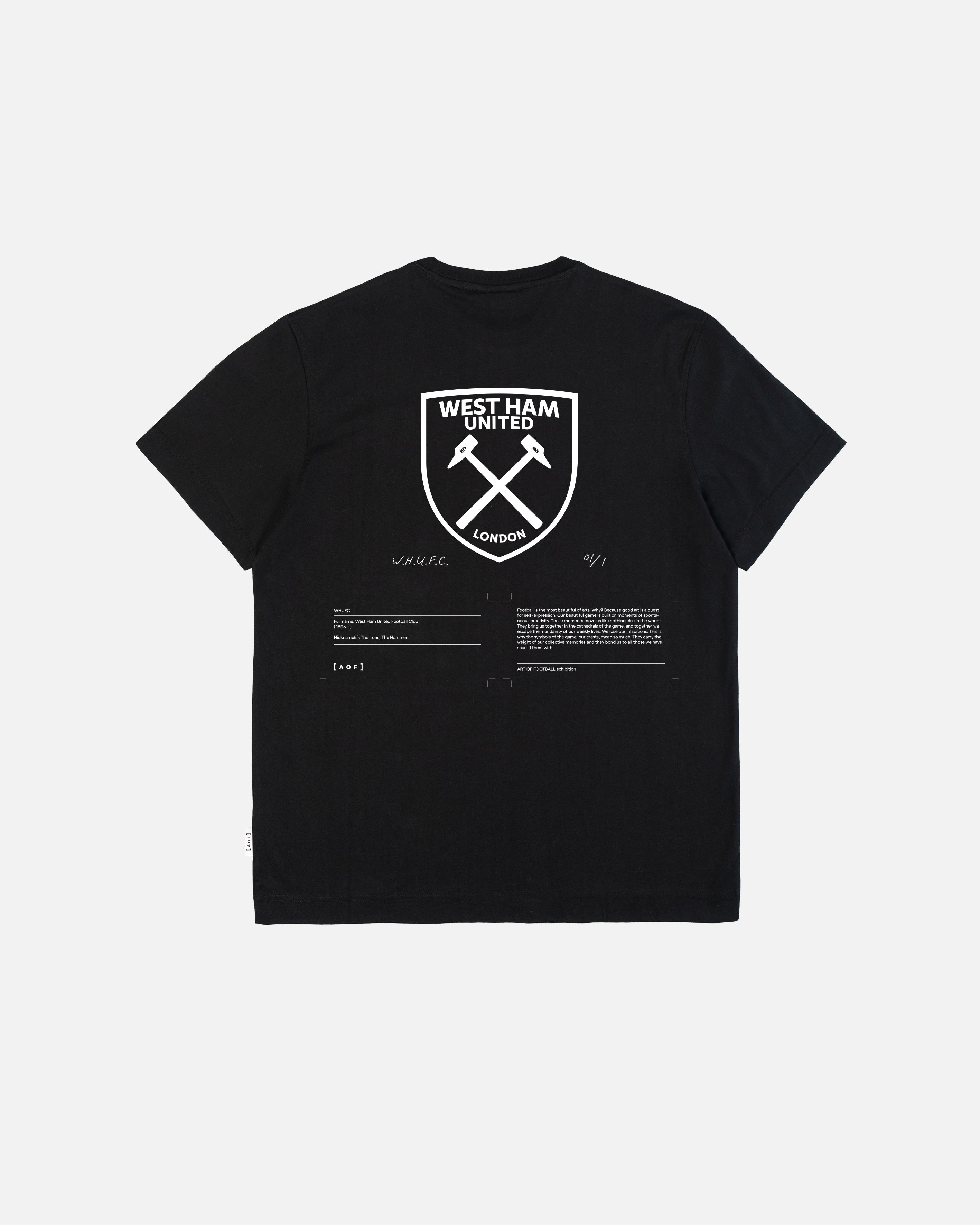AOF x West Ham Exhibition Tee | Black T-shirt | Art of Football