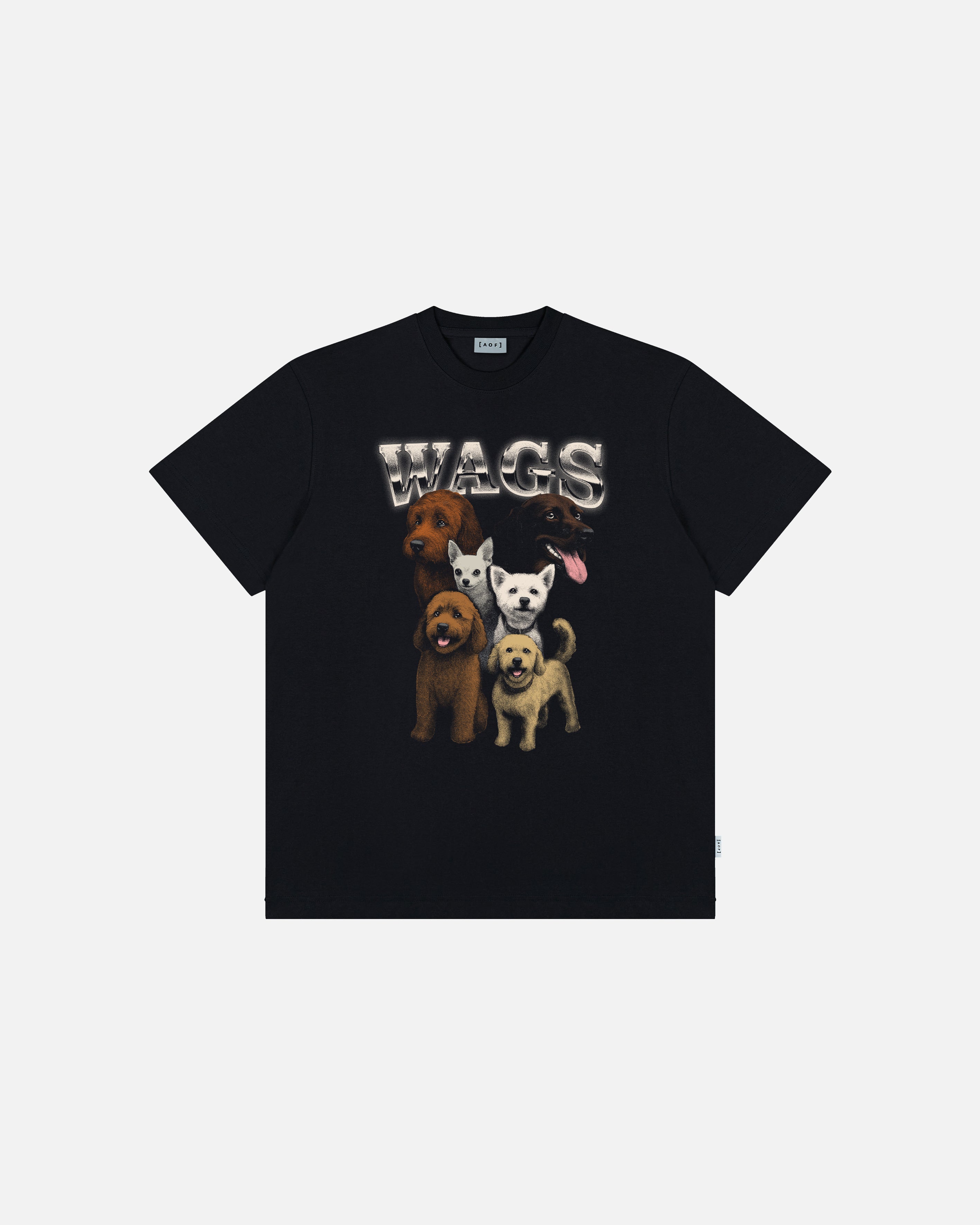 AOF x Wags T-Shirt | Black Graphic Tee | Art of Football