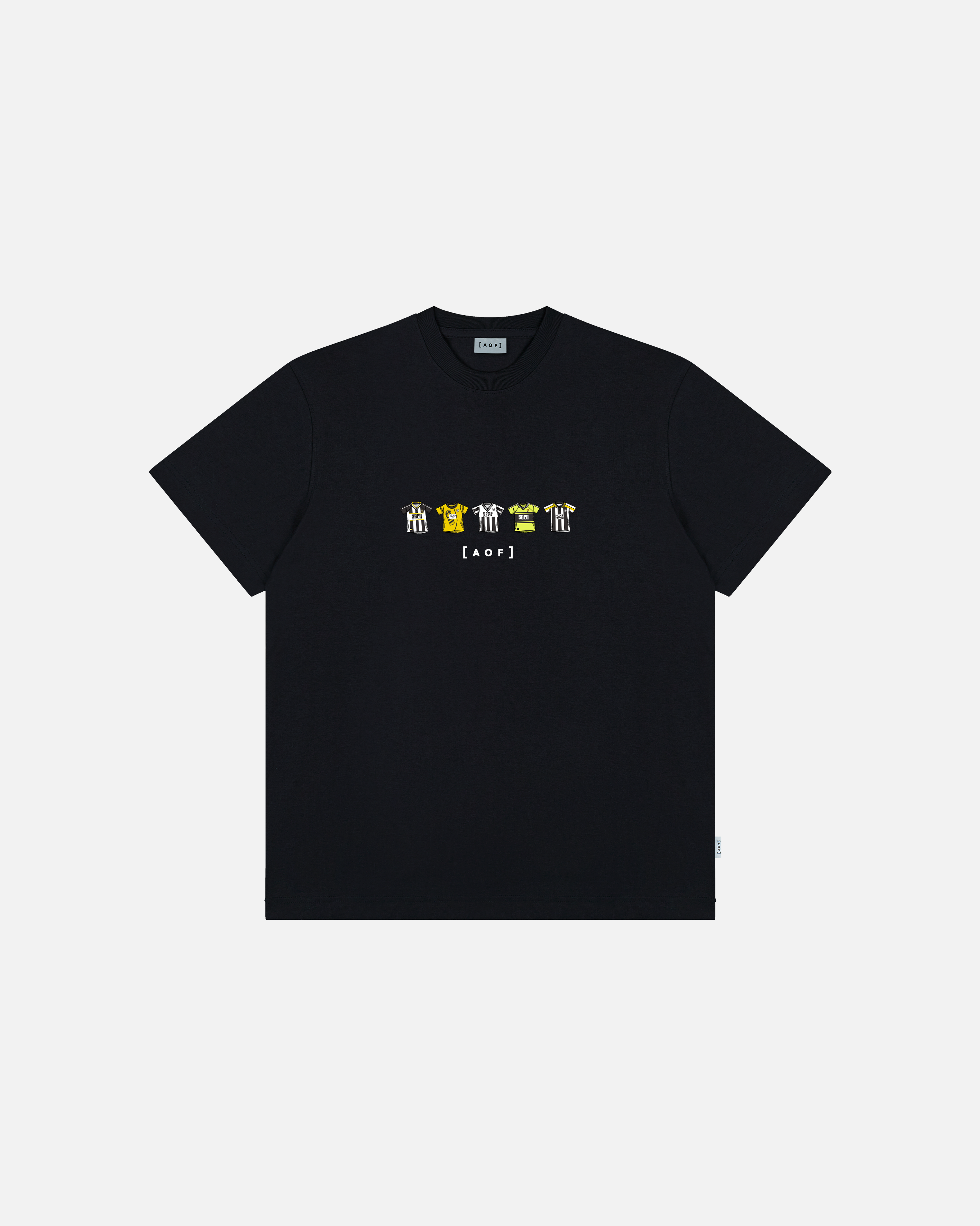 AOF x Notts County Printed Classics Tee | Black & White T-shirt