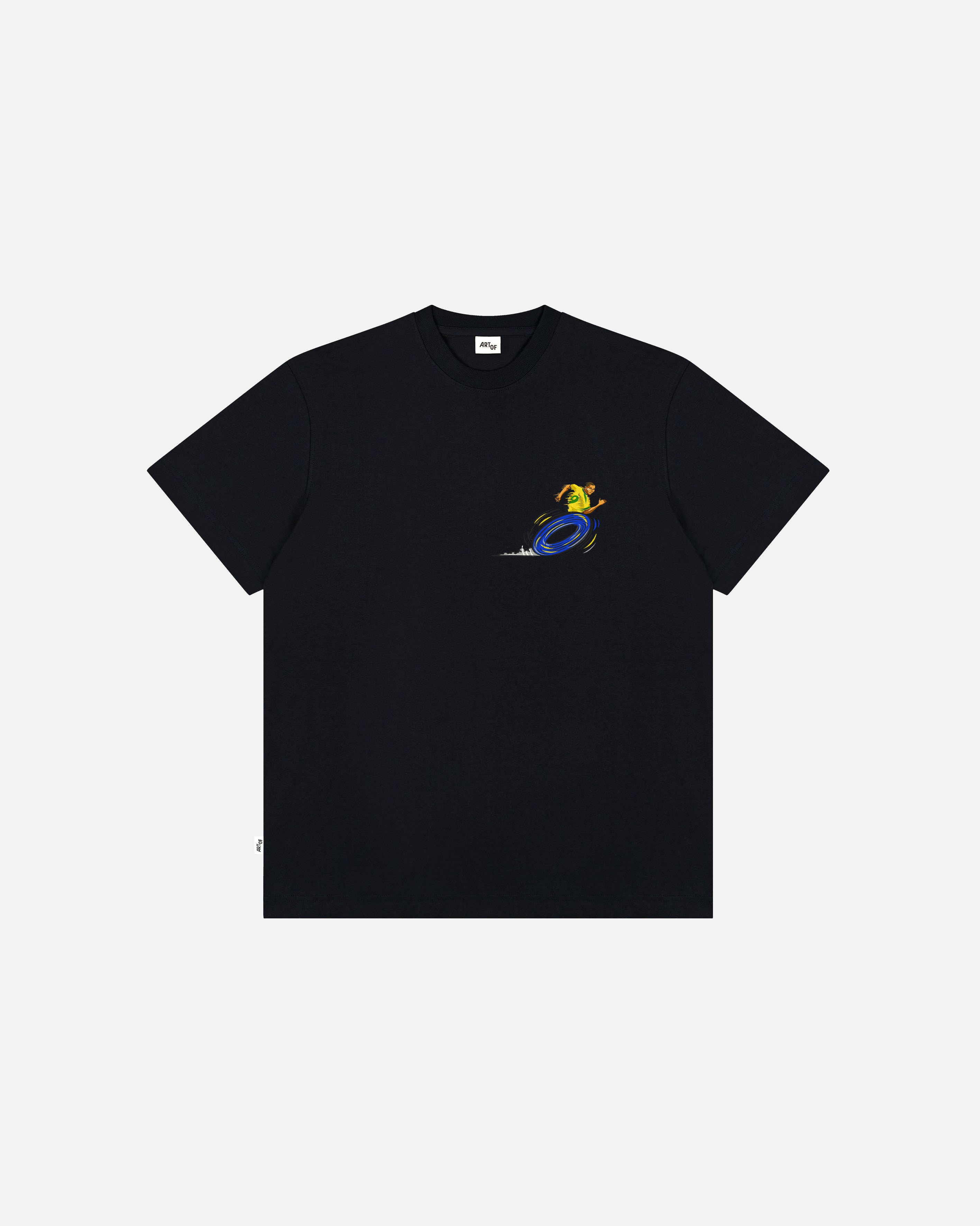 ART OF Catch Him if you Can Tee | Black Graphic Football T-shirt