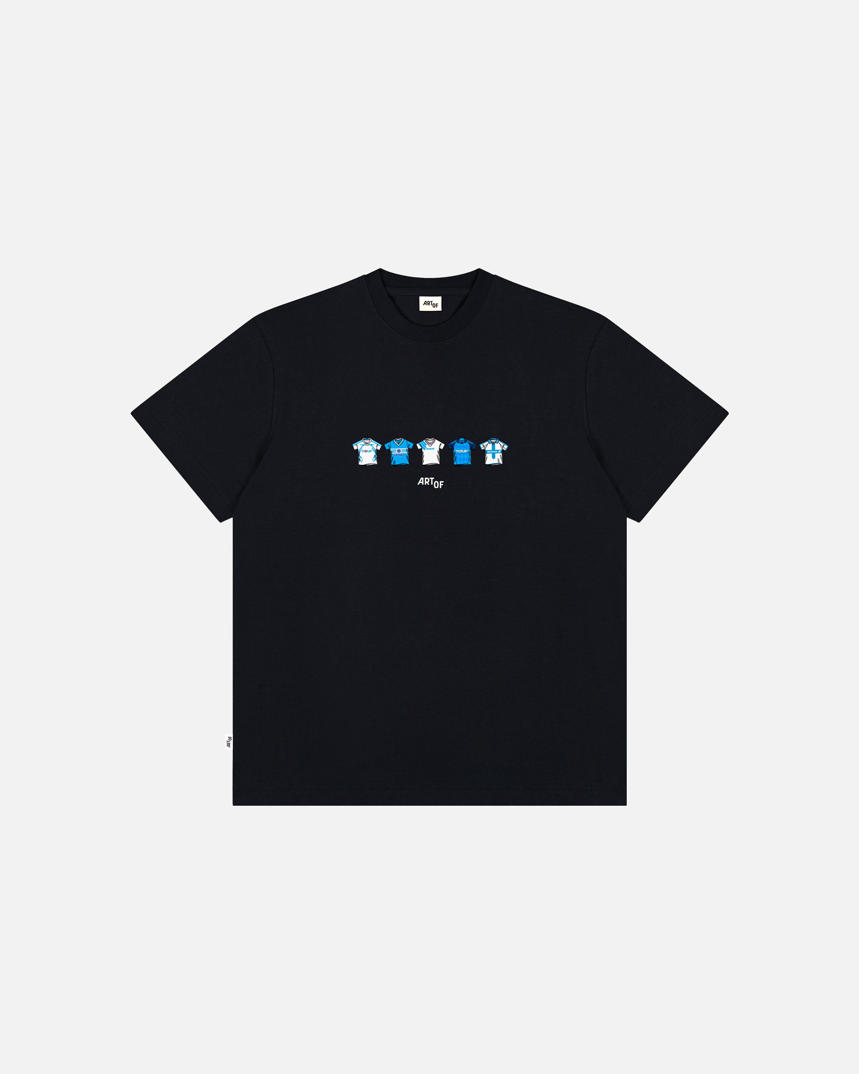 ART OF x Leeds Super Leeds Tee | LUFC Navy Graphic Football T-shirt