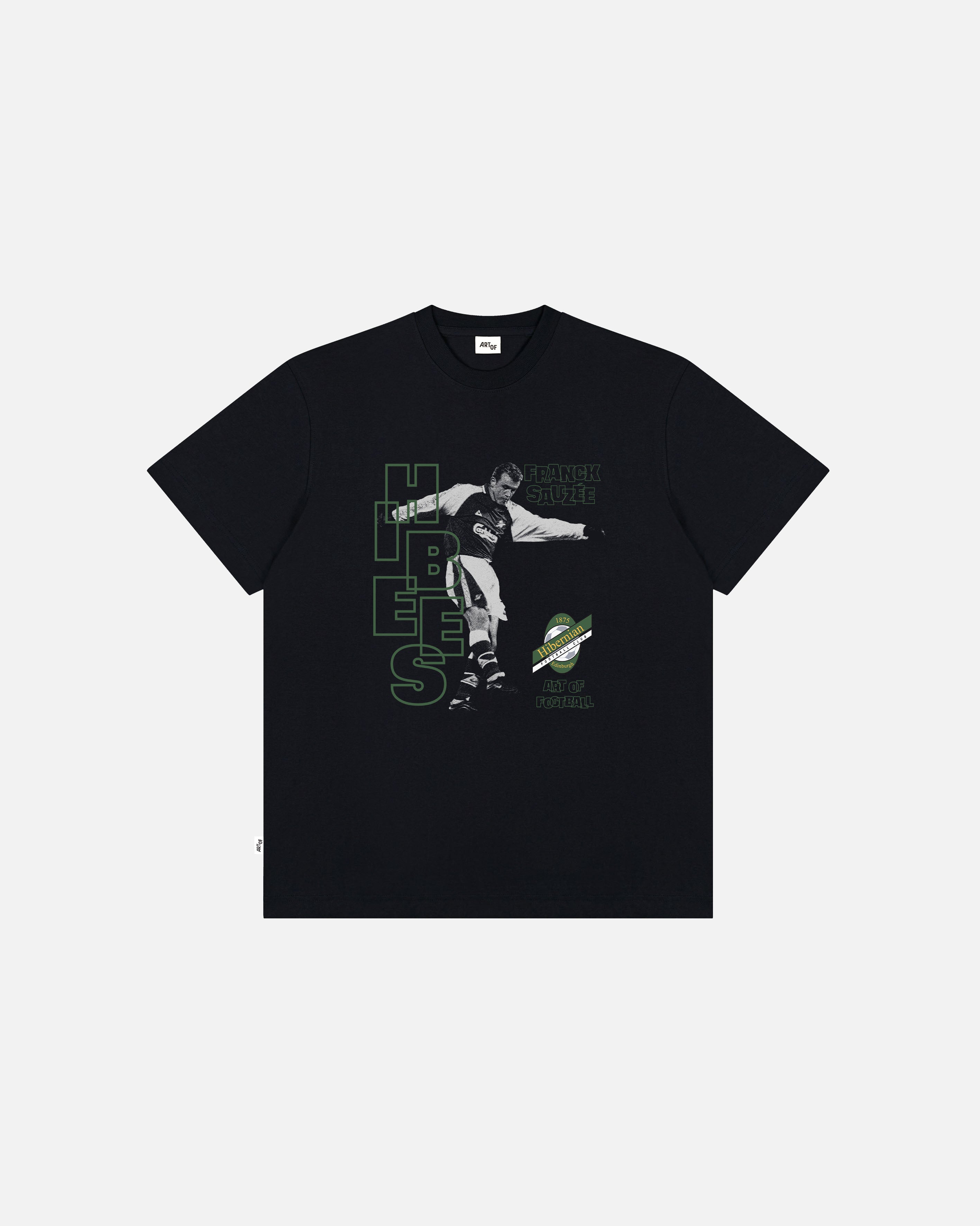 ART OF Football x Hibernian Sauzee Tee | AOF Black Graphic T-shirt
