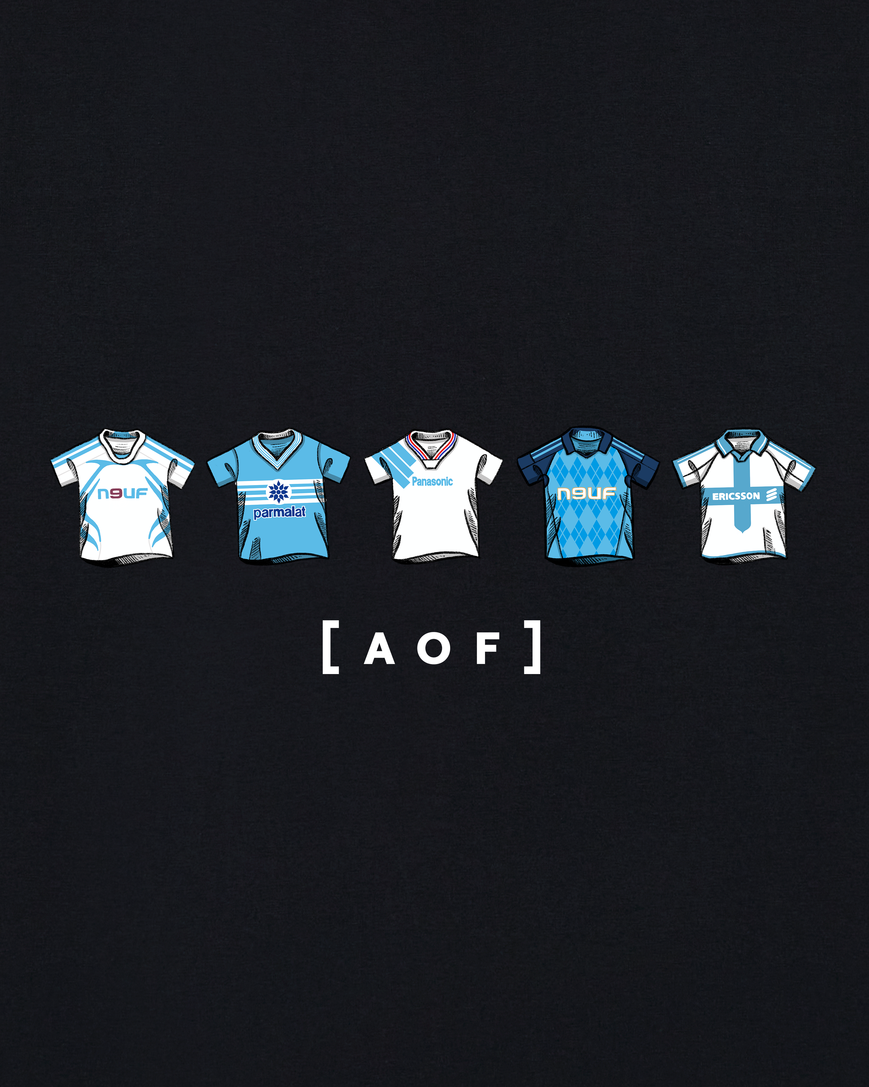 AOF Marseille Printed Classics Tee | Black & White Graphic T-shirt