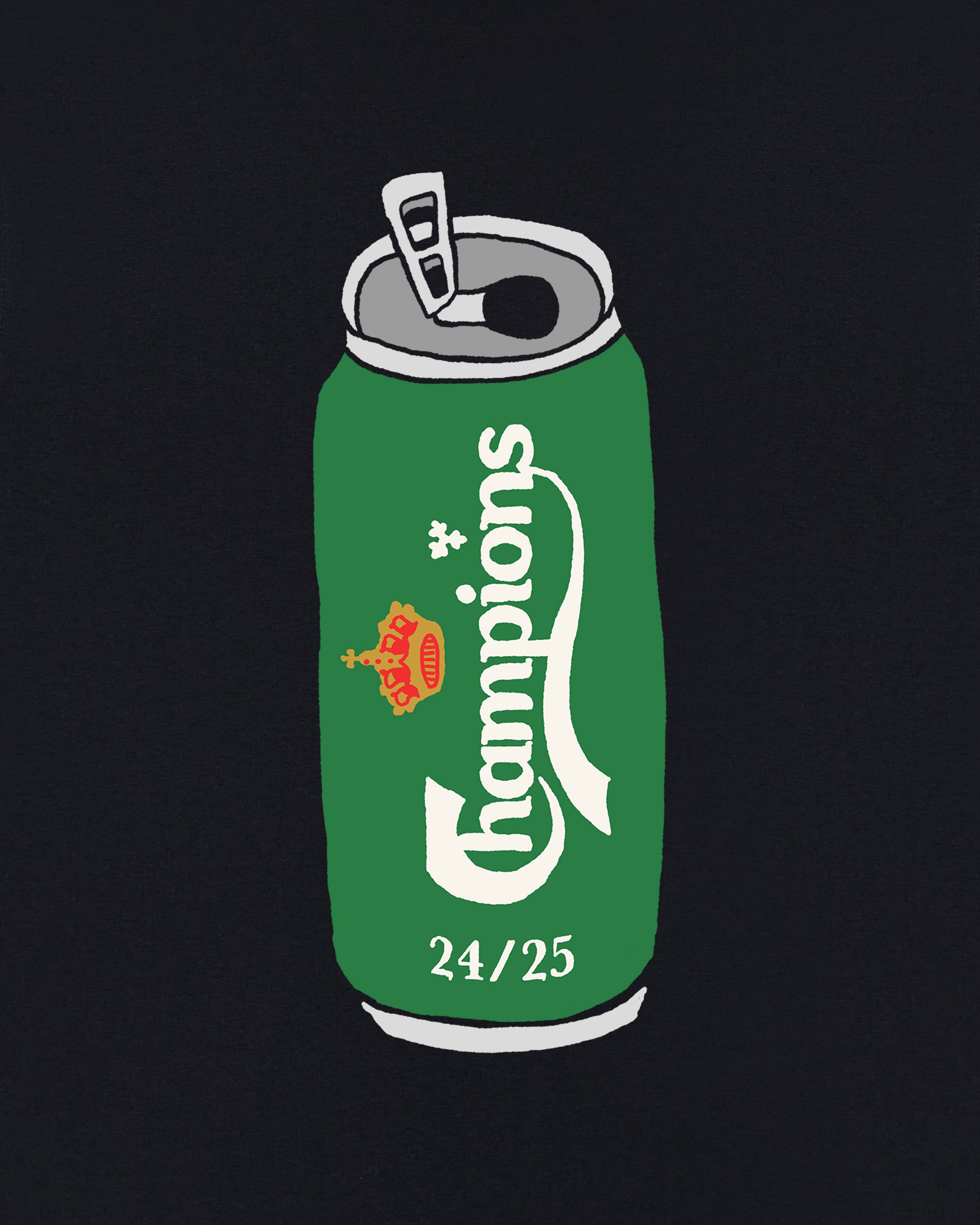 AOF LFC Champions Cans Tee | Black Graphic T-shirt | Art of Football