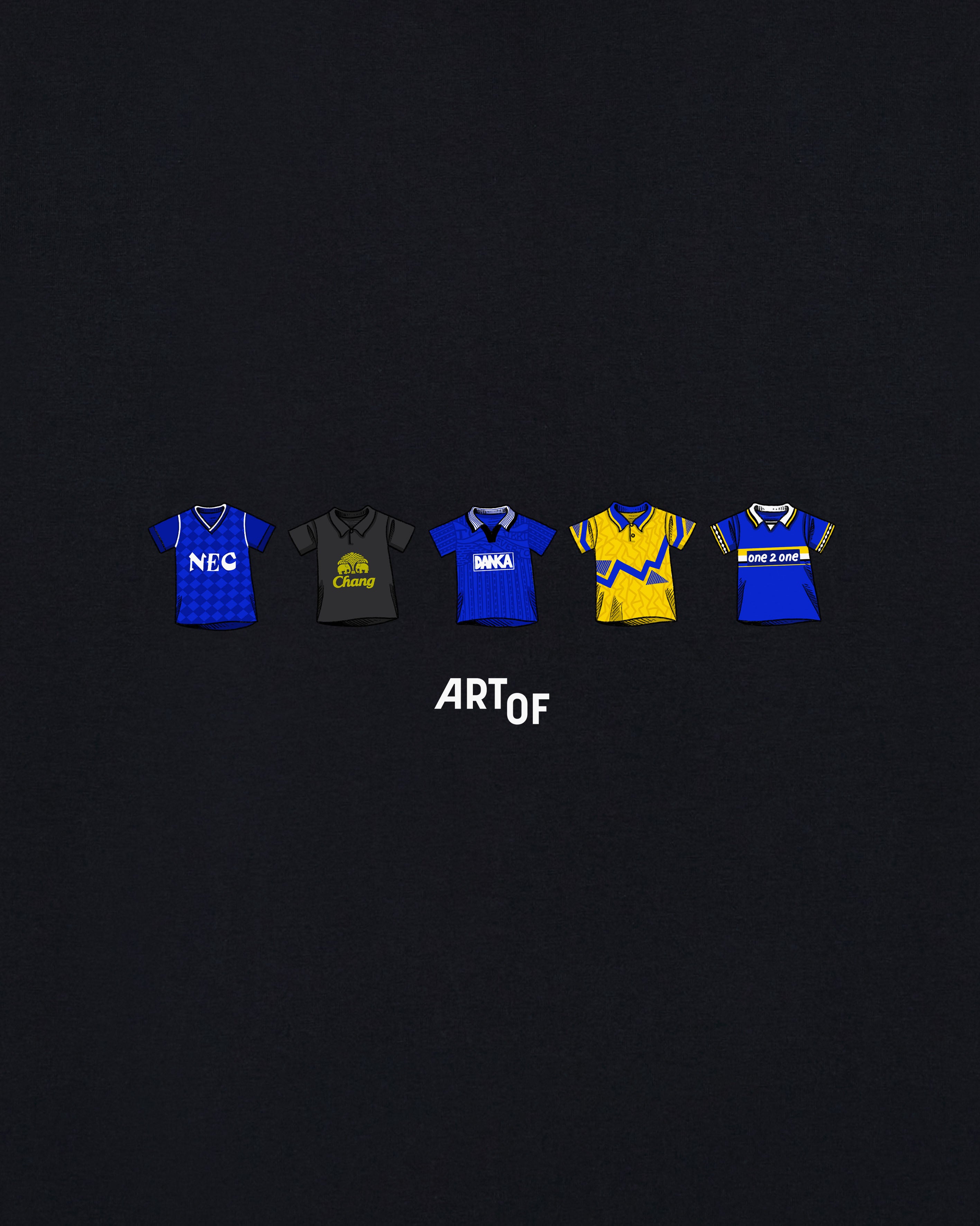 ART OF x Everton Printed Classics Tee | Black Graphic Football T-shirt
