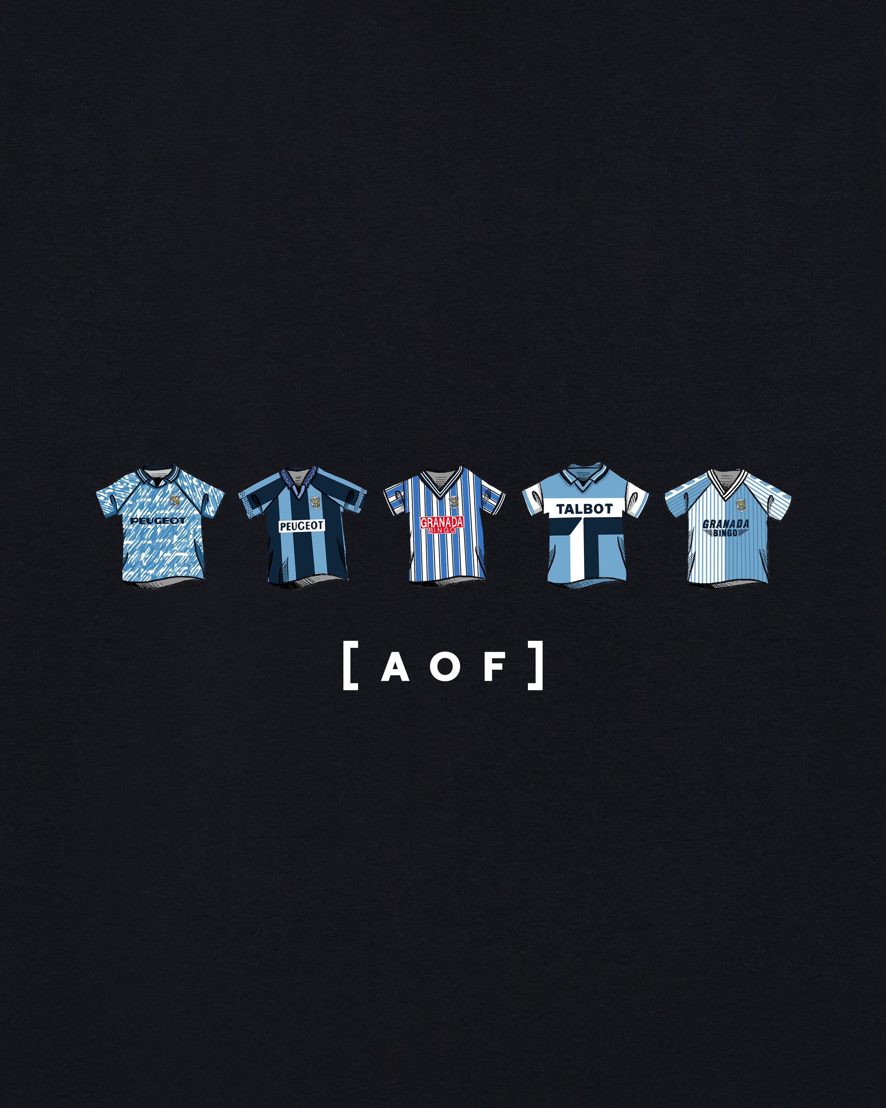 AOF Coventry Printed Classics Tee | Black & White Graphic T-shirt