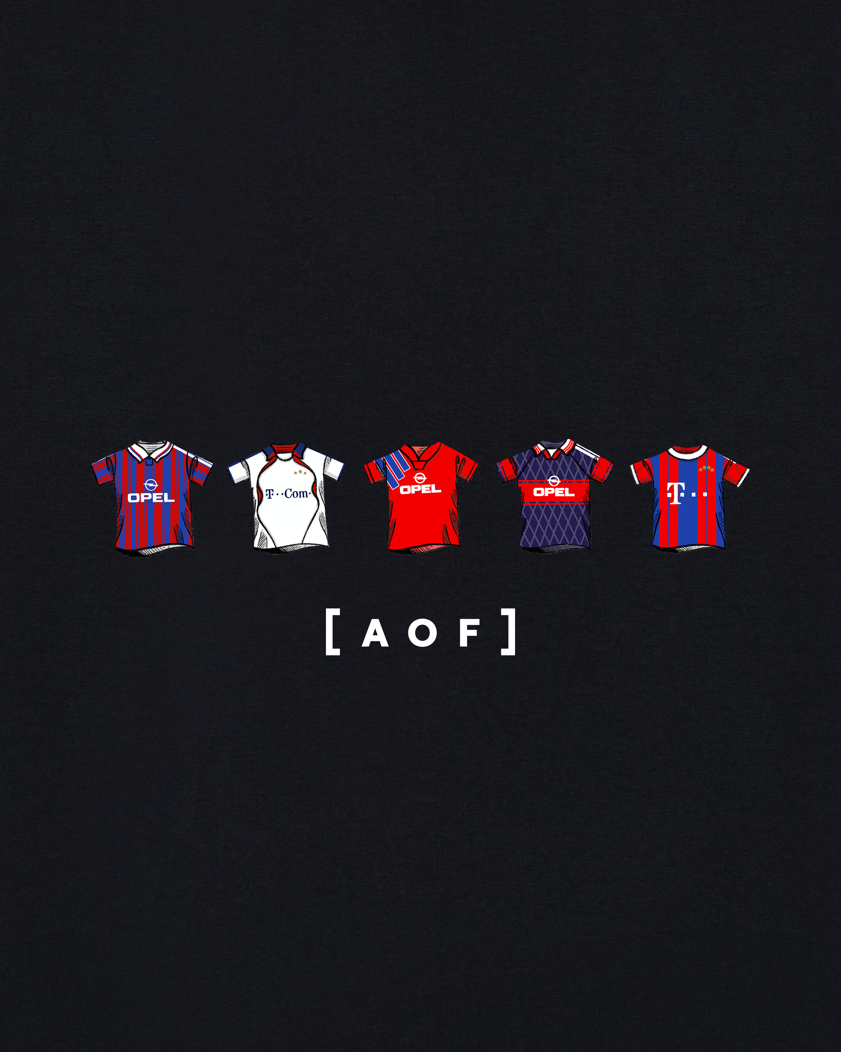 AOF x Bayern Printed Classics Tee | Black & White Graphic T-shirt