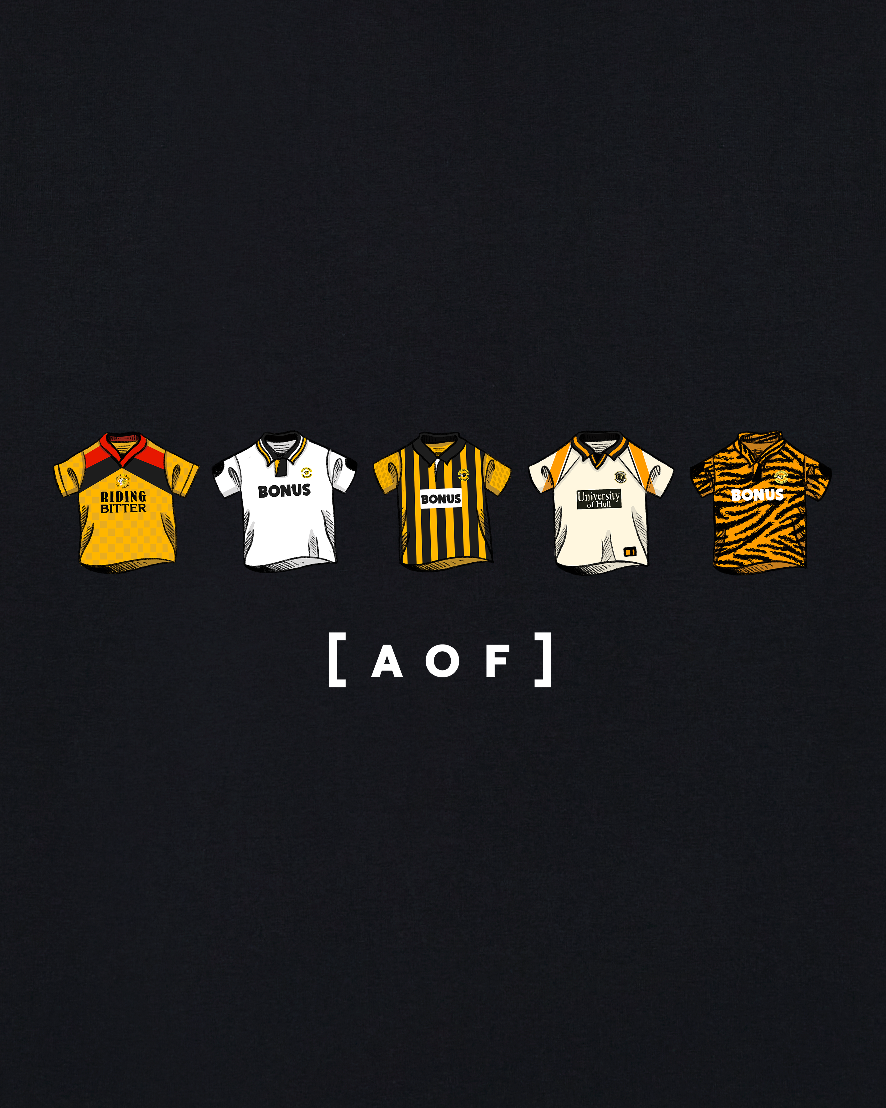 AOF Hull Printed Classics Tee | Black & White Graphic T-shirt