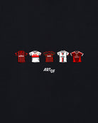 ART OF AC Printed Classics Tee | Black Graphic Football T-shirt