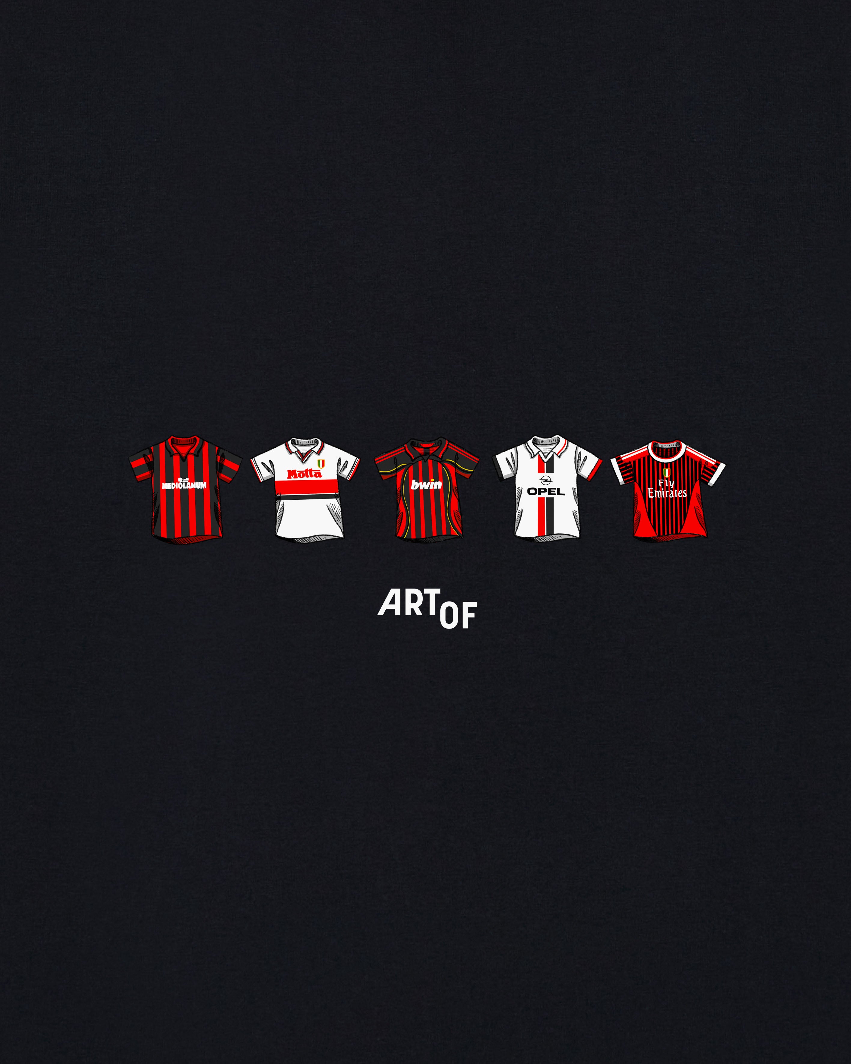 ART OF AC Printed Classics Tee | Black Graphic Football T-shirt