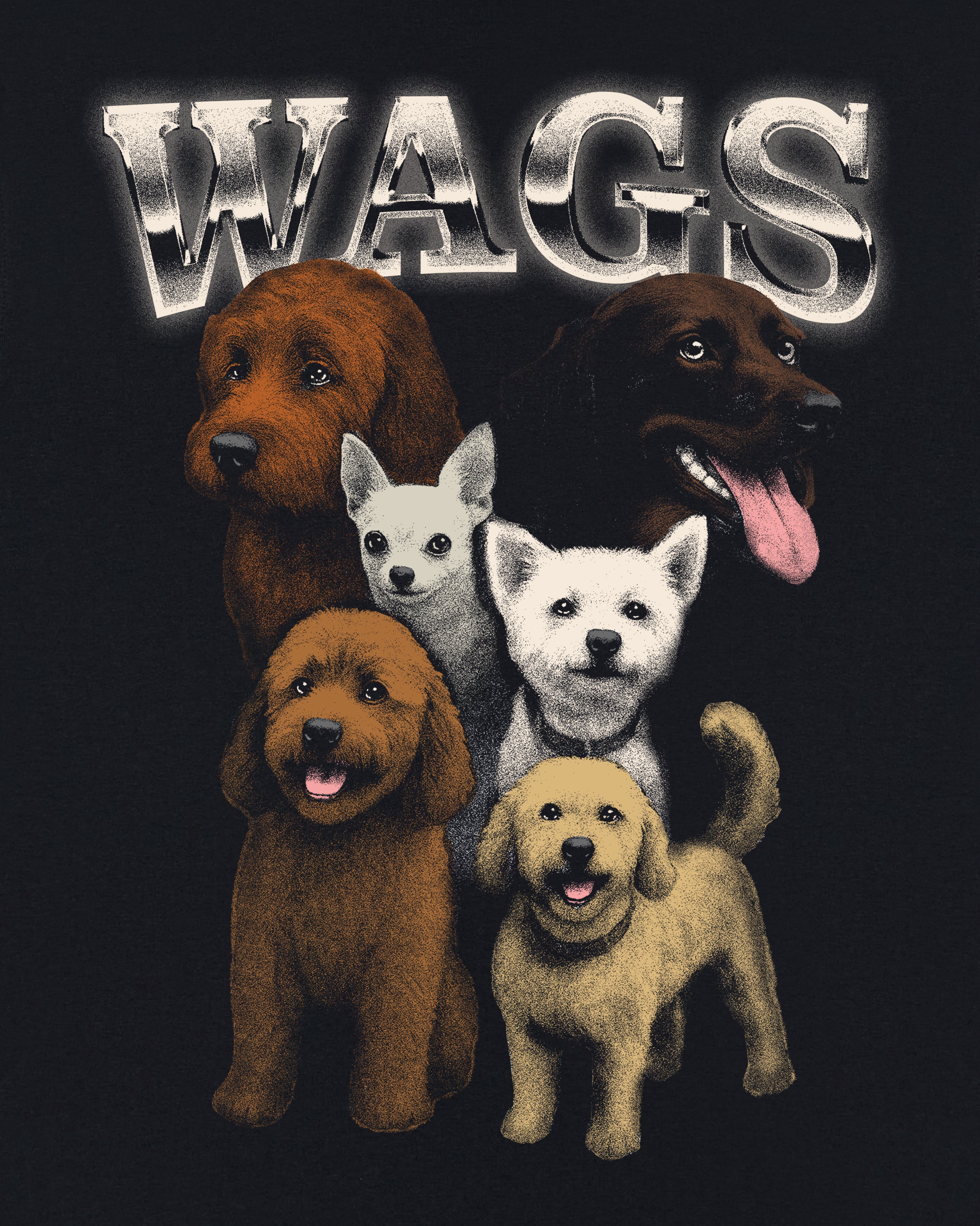 AOF x Wags T-Shirt | Black Graphic Tee | Art of Football