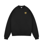 Black Printed Sweater Front
