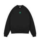 Black Printed Sweater Front