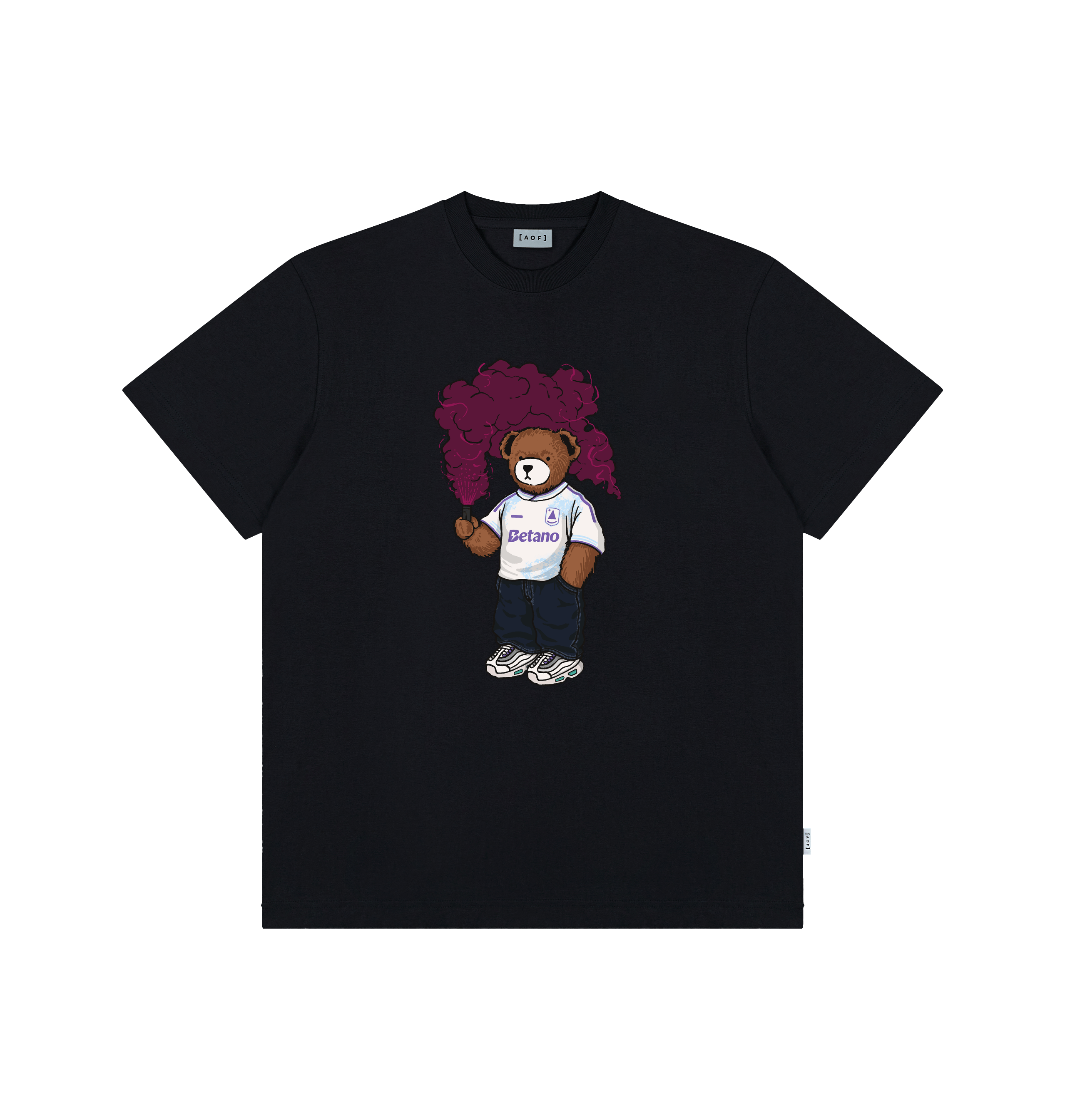 Black Printed Premium T-Shirt Front