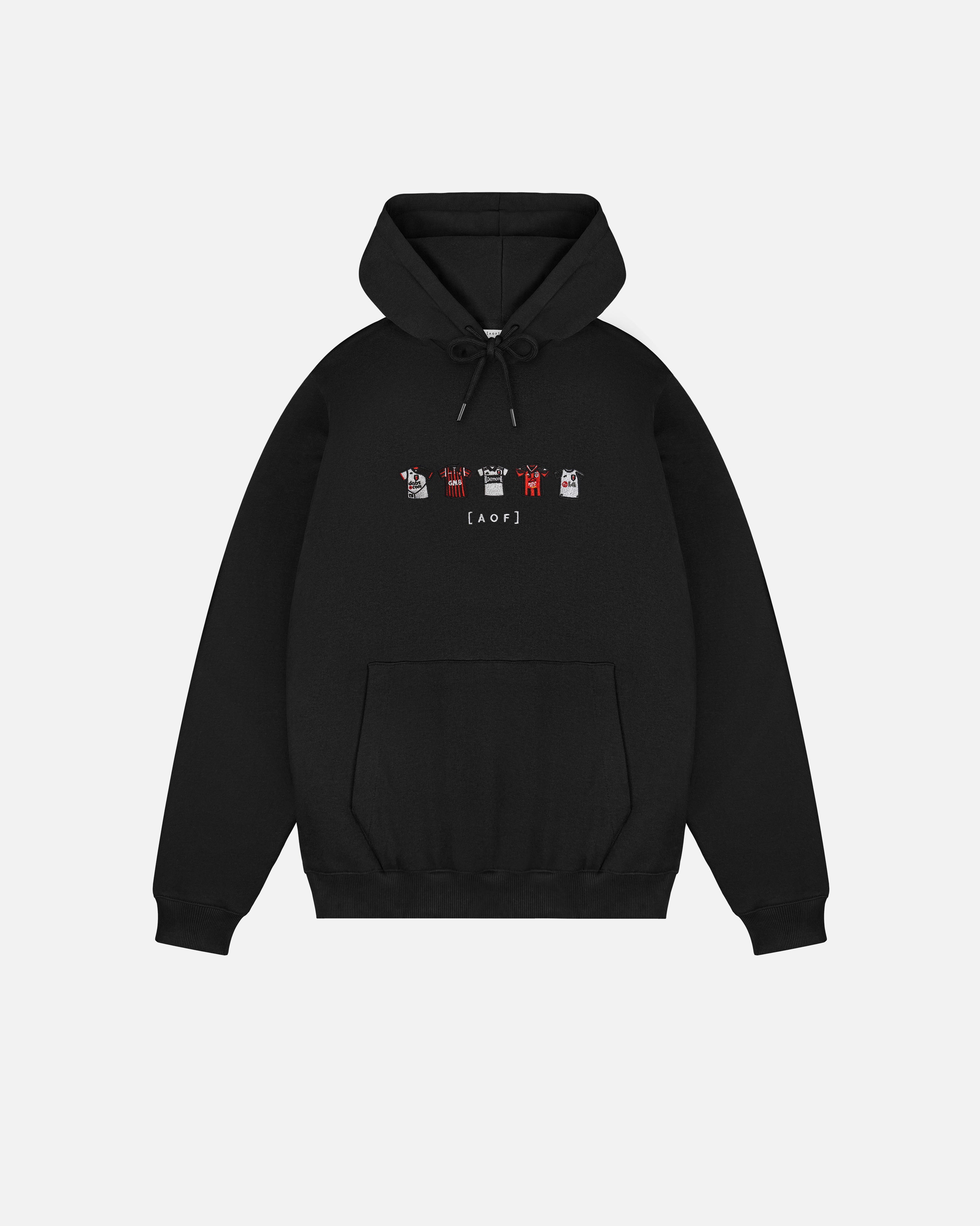 AOF Fulham Embroidered Classics | Black Hoodie | Art of Football