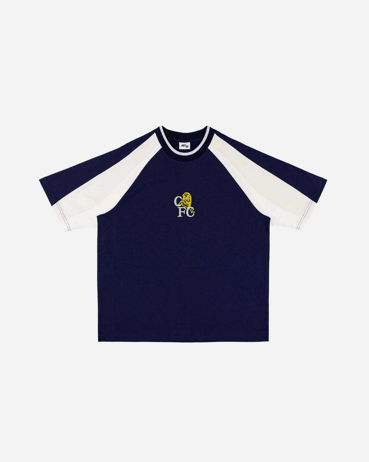 ART OF Chelsea Oversized Panelled Tee | Embroidered Football T-shirt