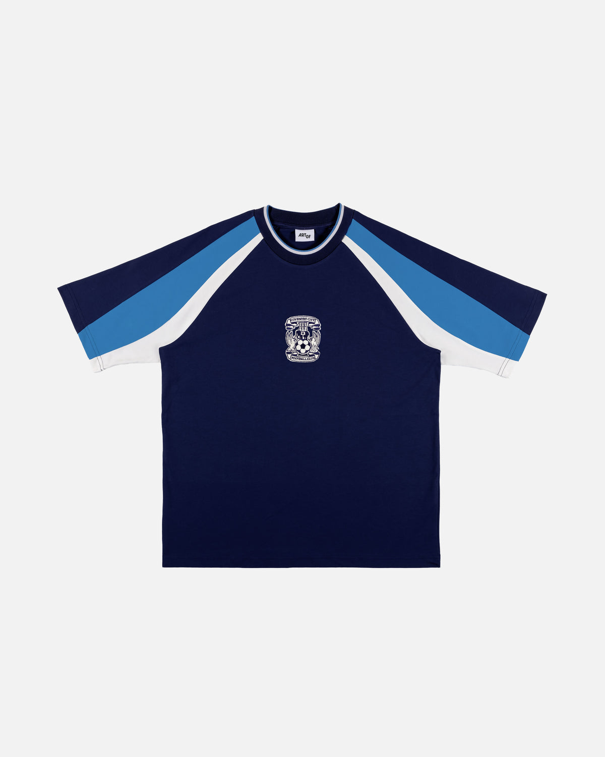 ART OF Coventry Oversized Panelled Tee | Embroidered Football T-shirt