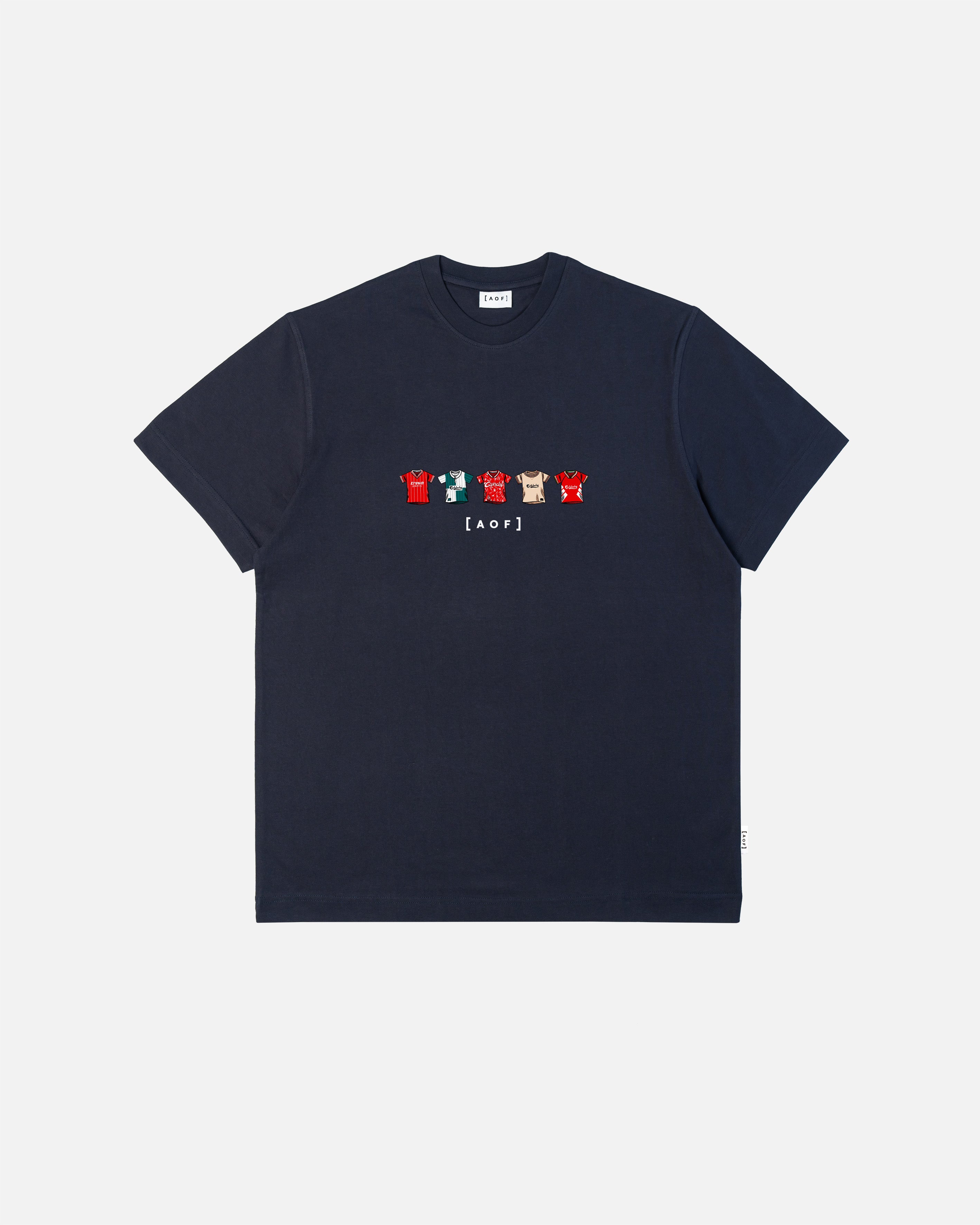 AOF LFC Printed Classics Tee | Navy Graphic T-shirt | Art of Football