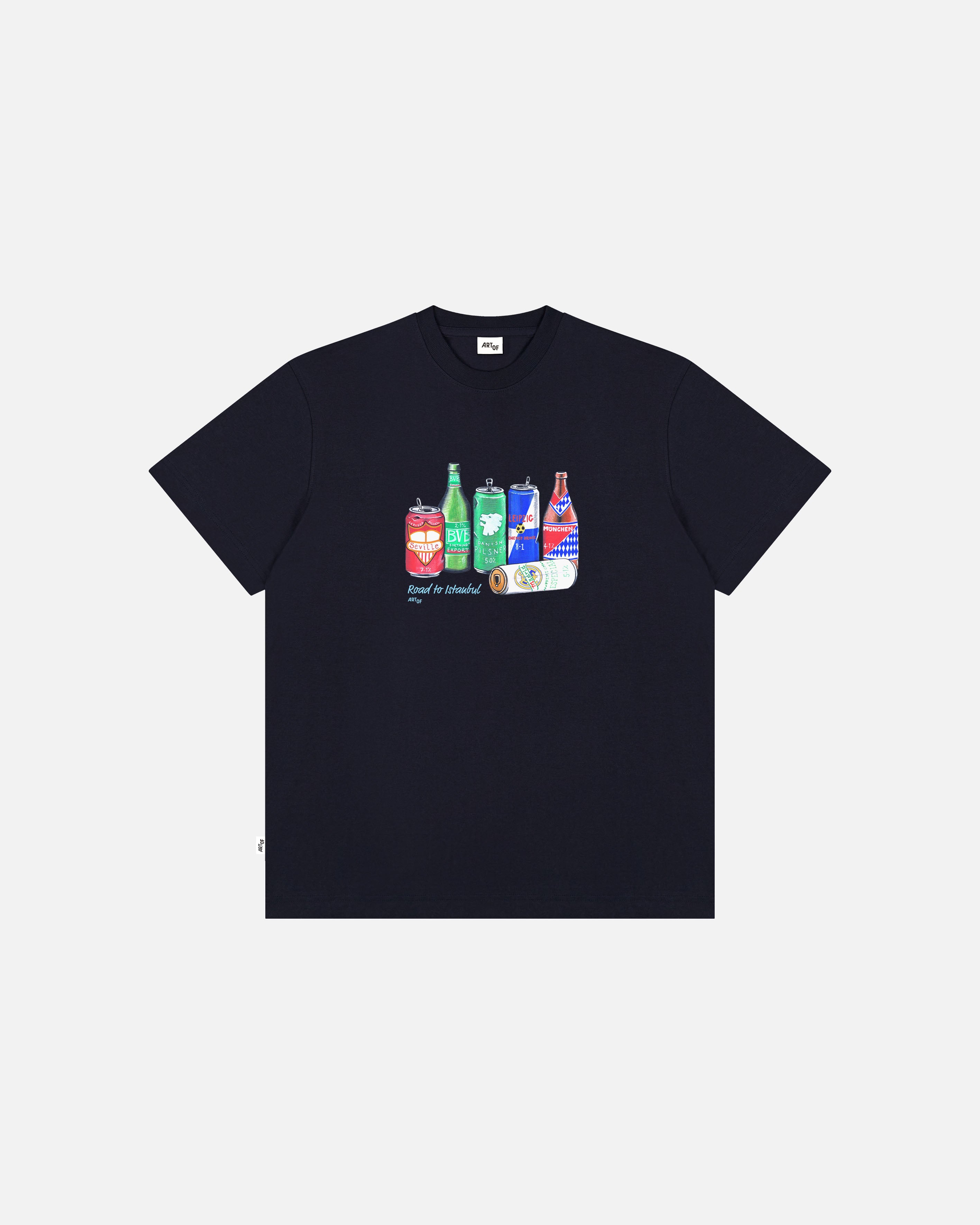 ART OF MCFC Road To Istanbul Tee | Navy Graphic Football T-shirt
