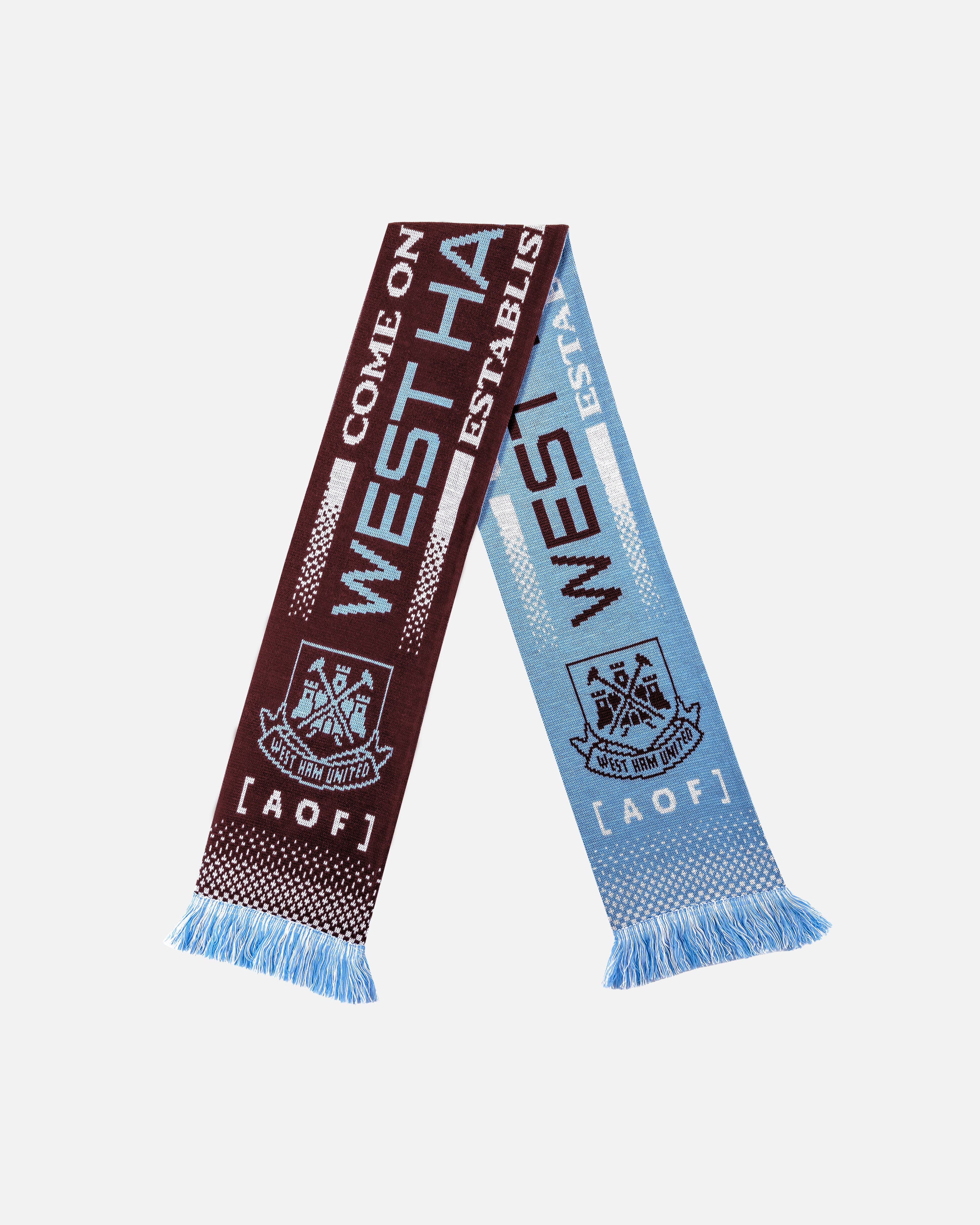 入手不可能！West Ham United Tieシャボン玉 ART OF West Ham United 90s Scarf | WHUFC Knitted Football Accessories