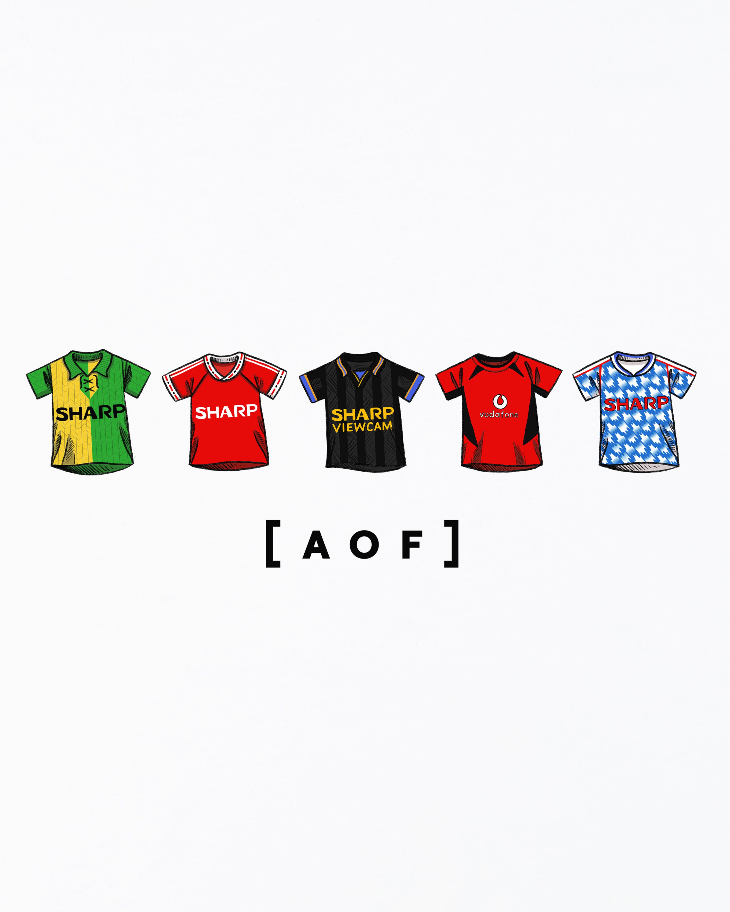 AOF United Printed Classics Tee | White T-shirt | Art of Football