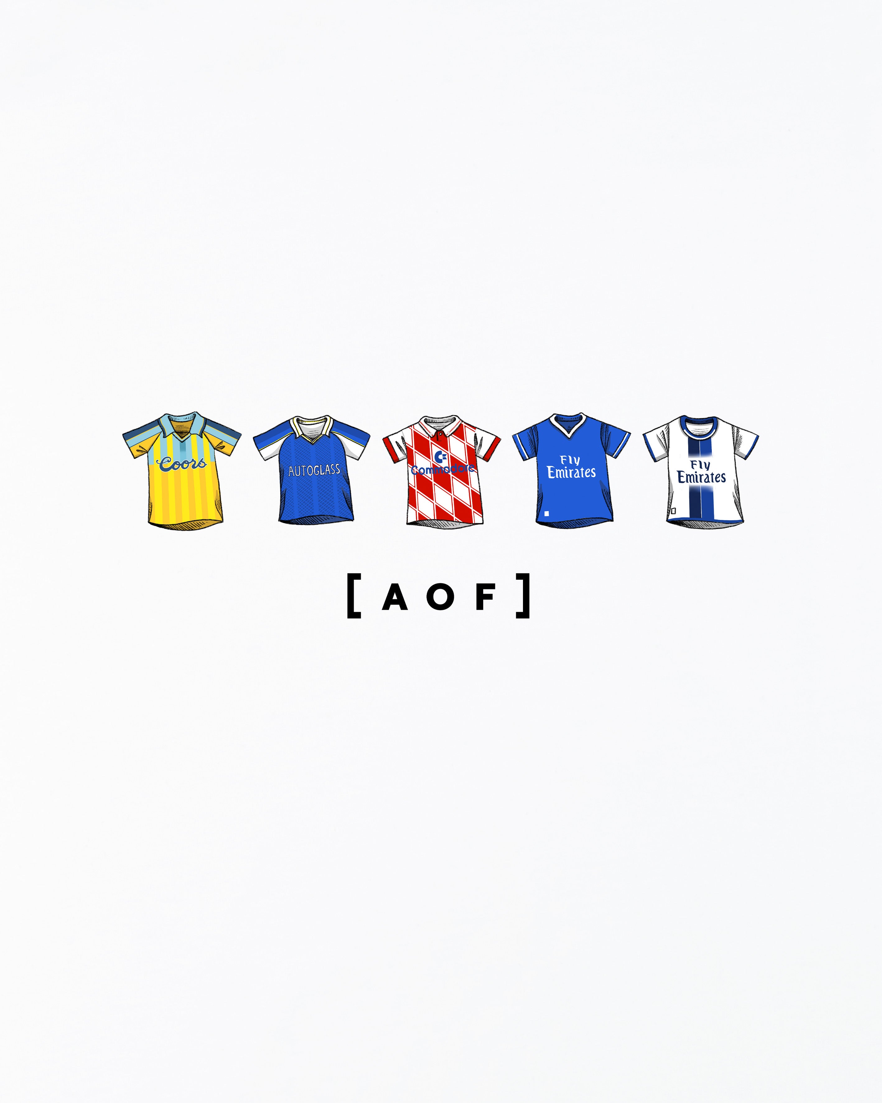 AOF Pensioners Printed Classics Tee | White T-shirt | Art of Football