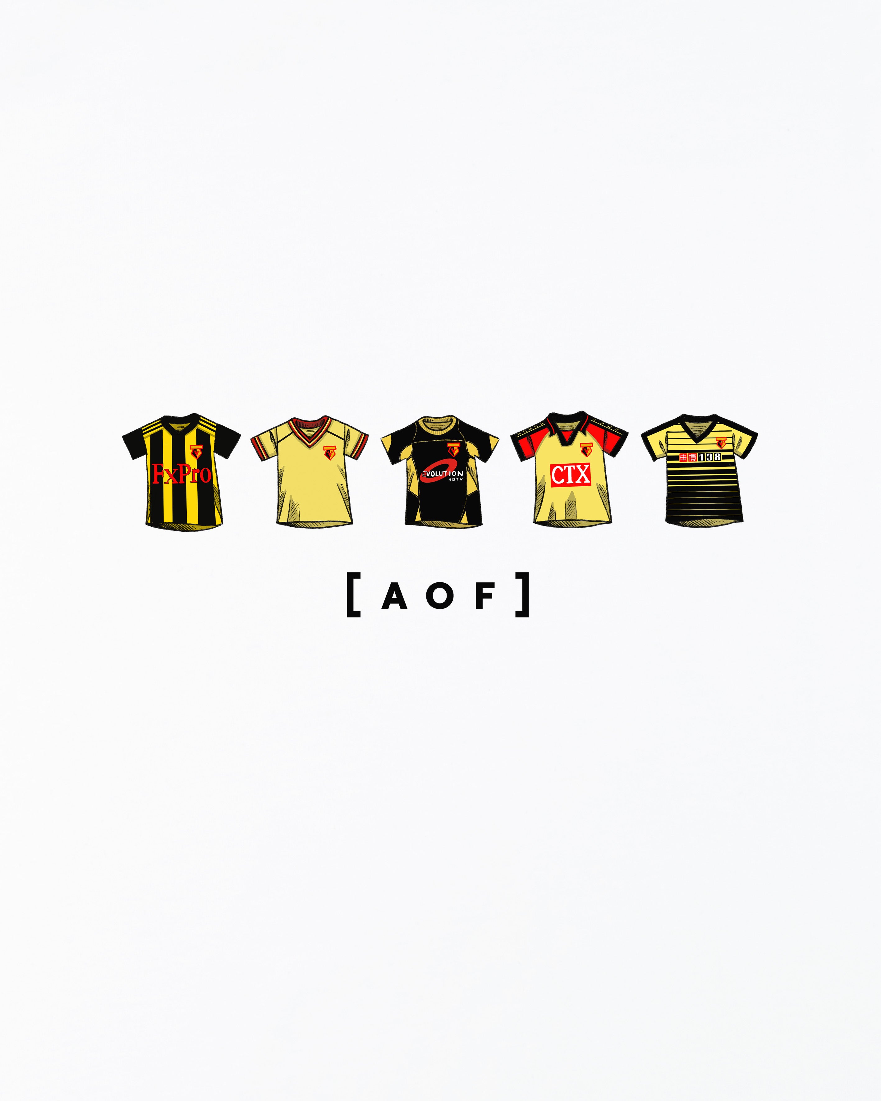AOF x WFC Printed Classics Tee | White T-shirt | Art of Football