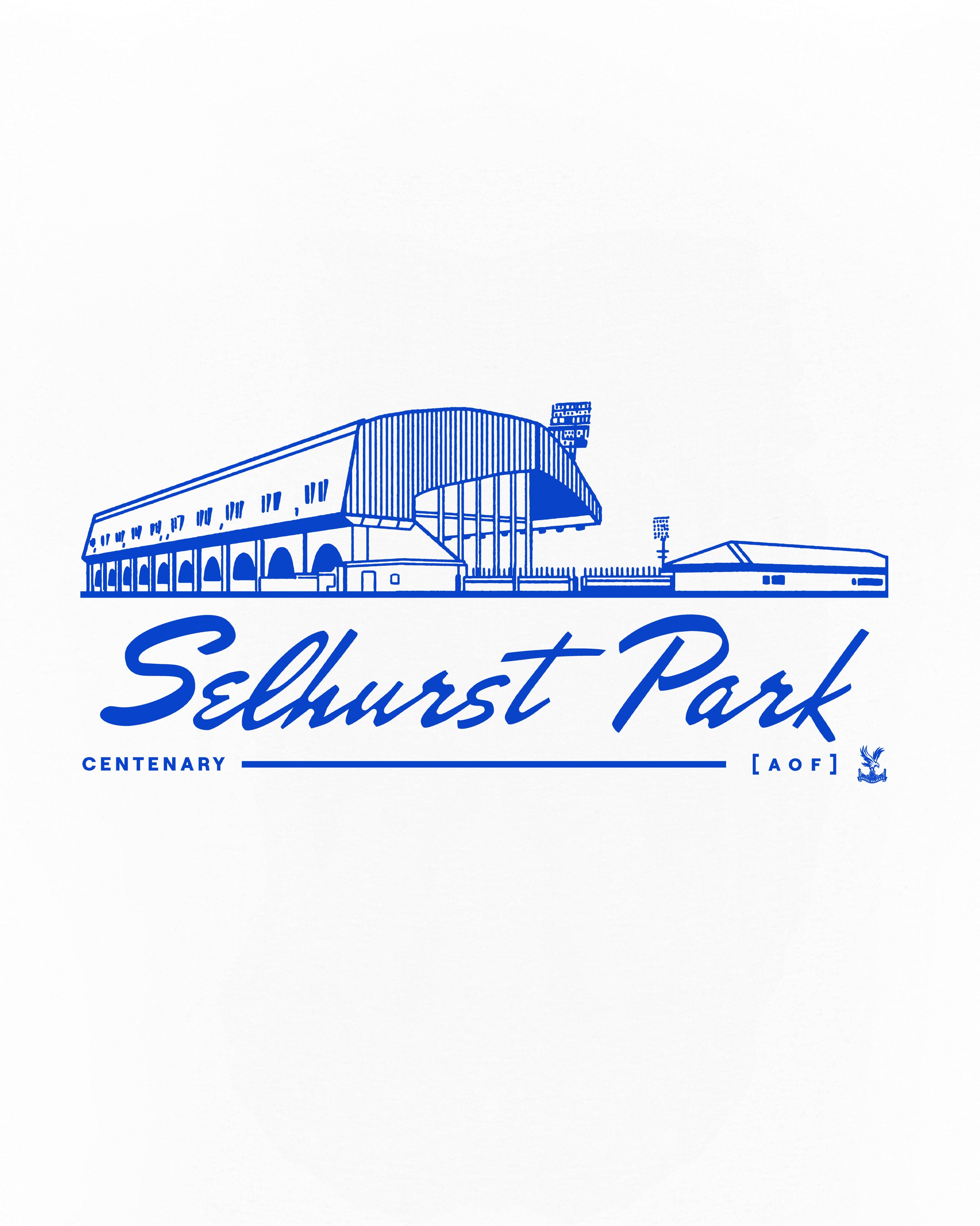 AOF x Crystal Palace Stadium Tee | White T-shirt | Art of Football