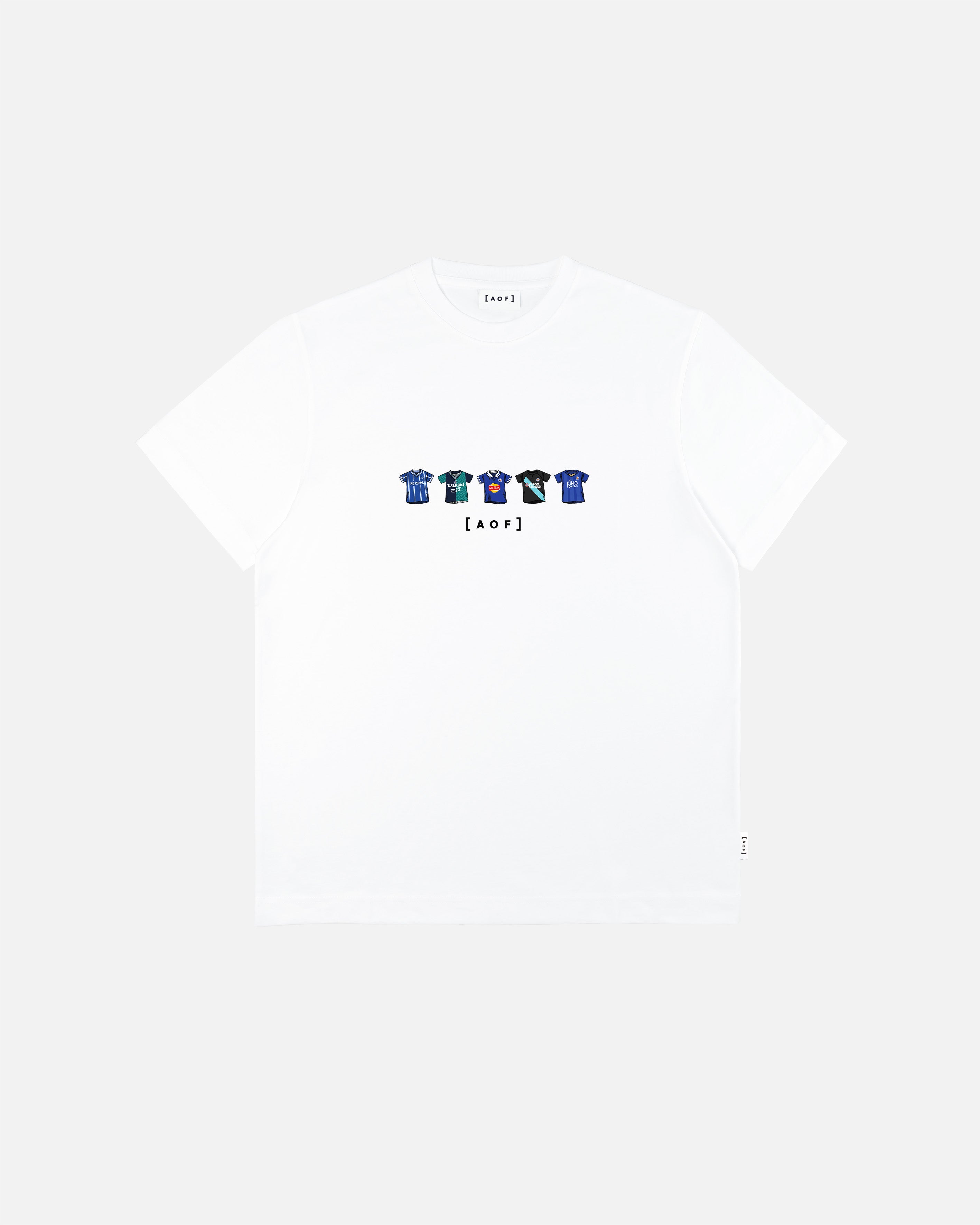 AOF x Leicester Printed Classics Tee | White T-shirt | Art of Football