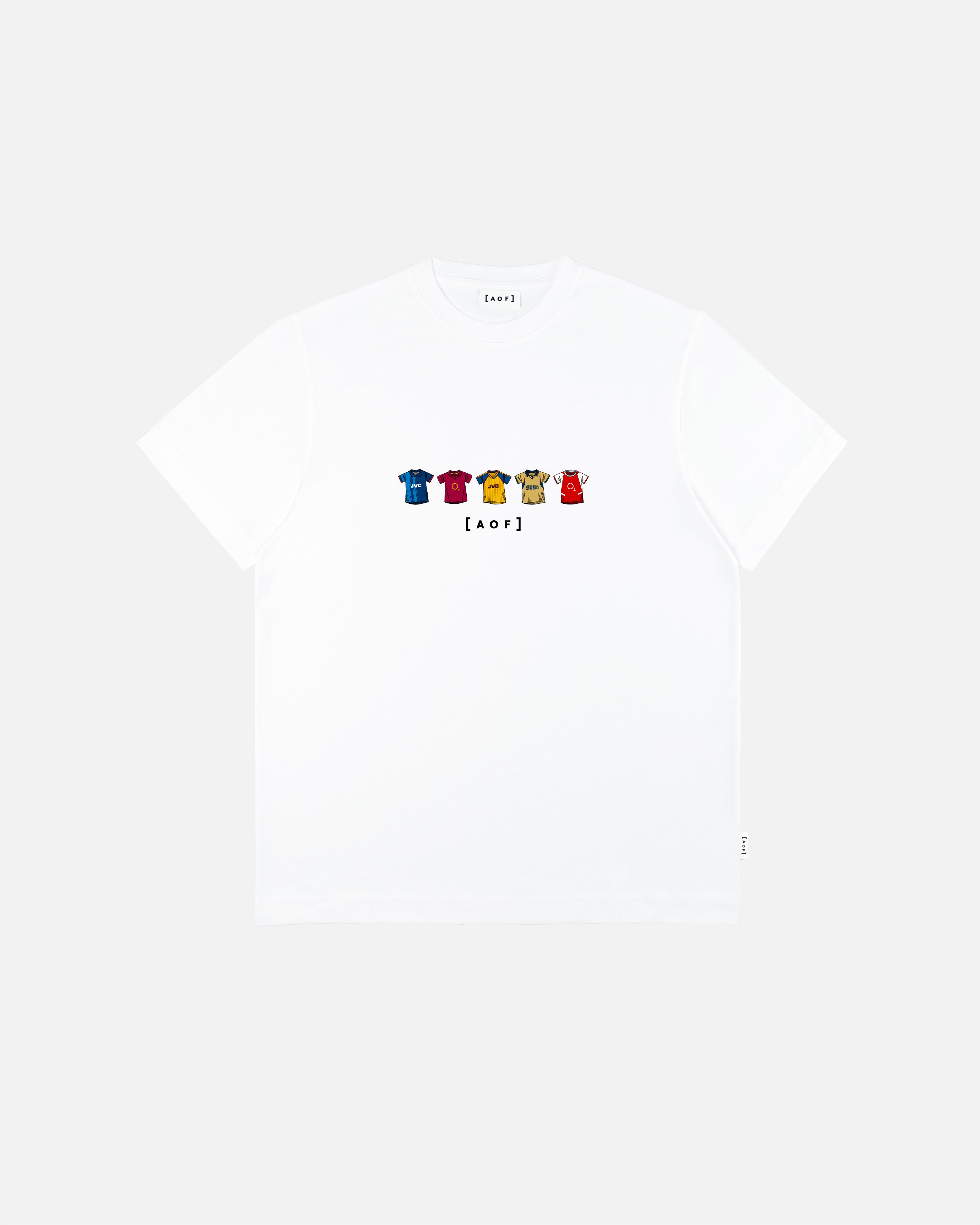 AOF AFC Printed Classics Tee | White Graphic T-shirt | Art of Football