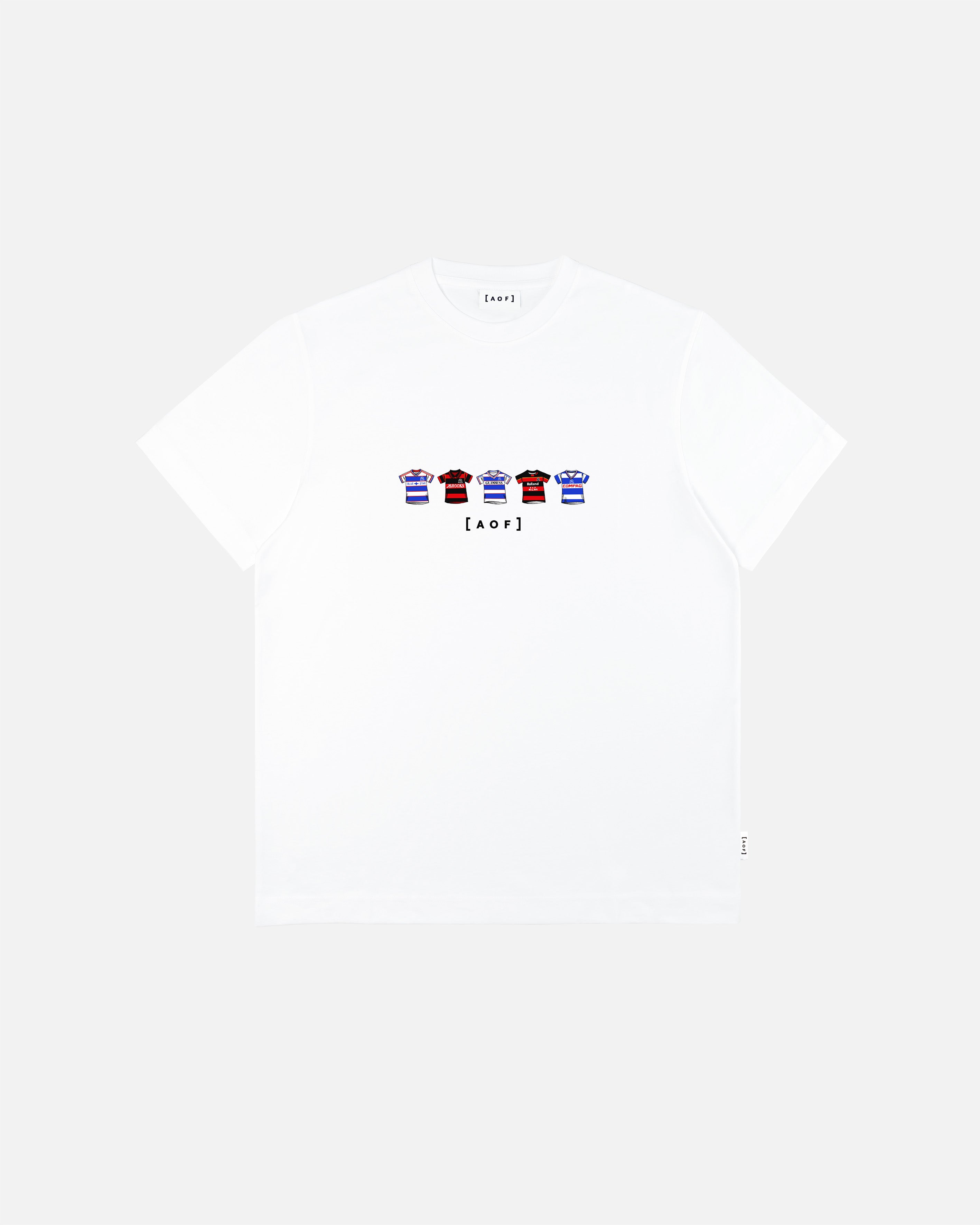 AOF QPR Printed Classics Tee | White Graphic T-shirt | Art of Football