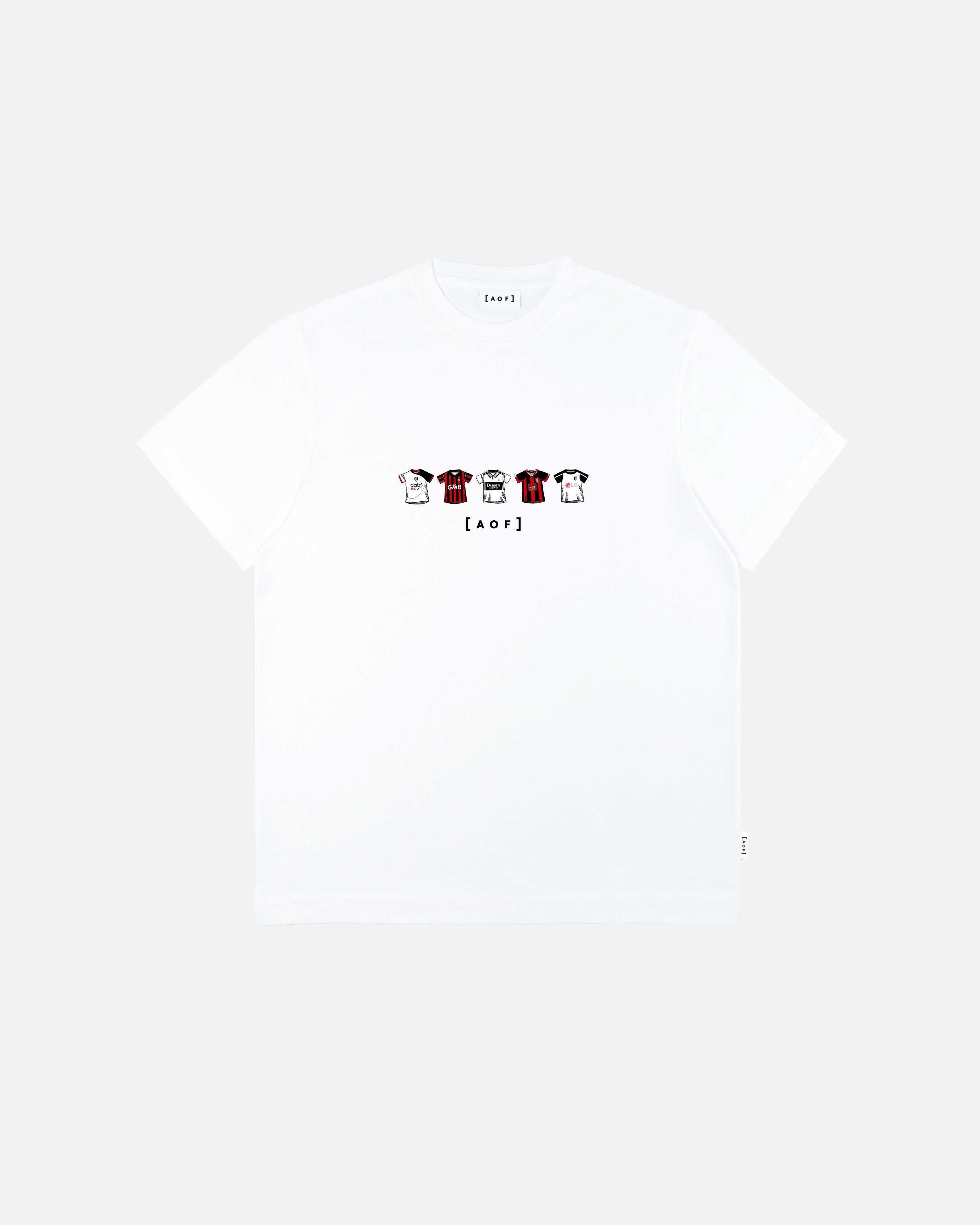AOF FFC Printed Classics Tee | White Graphic T-shirt | Art of Football