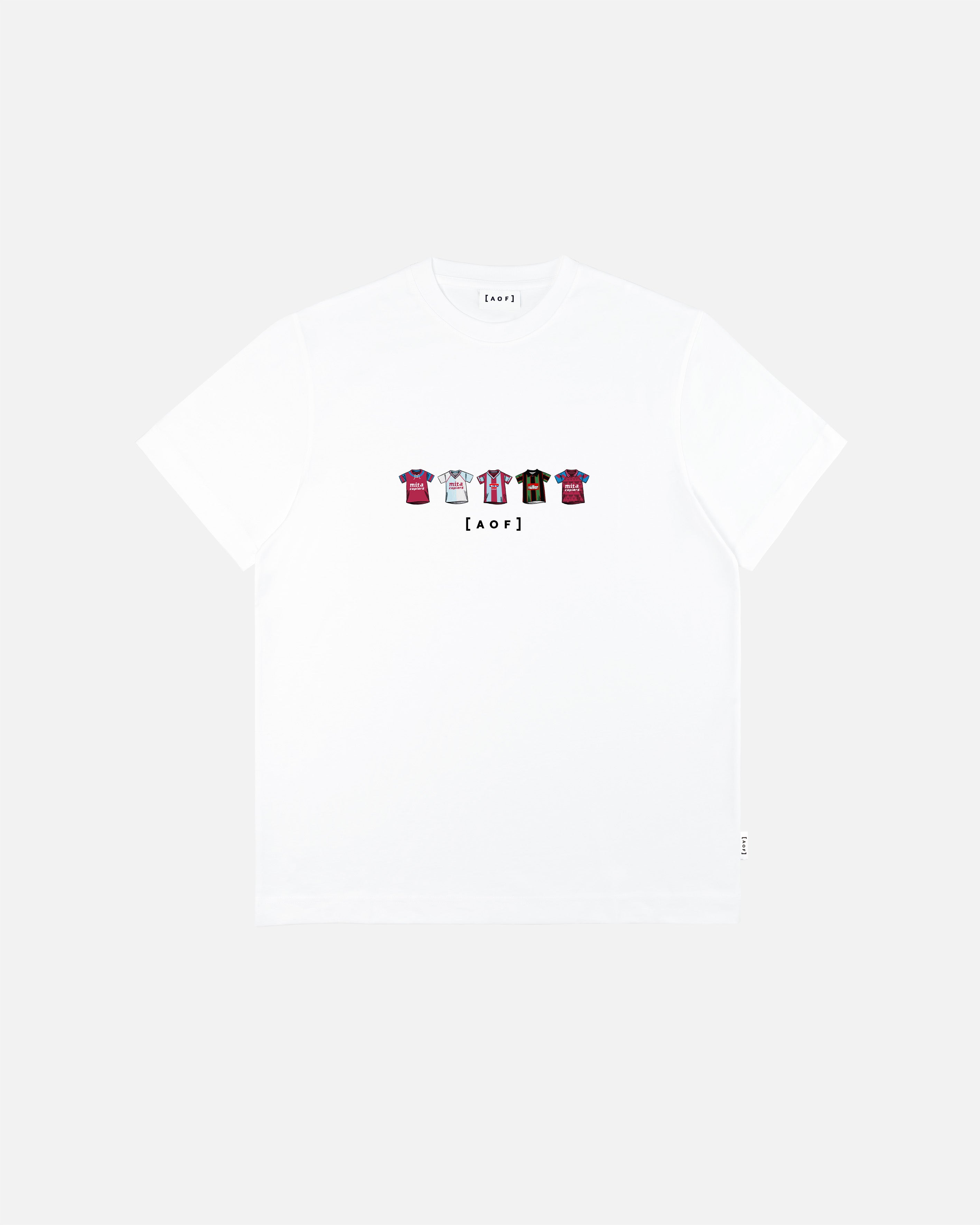 AOF x AVFC Printed Classics Tee | White T-shirt | Art of Football