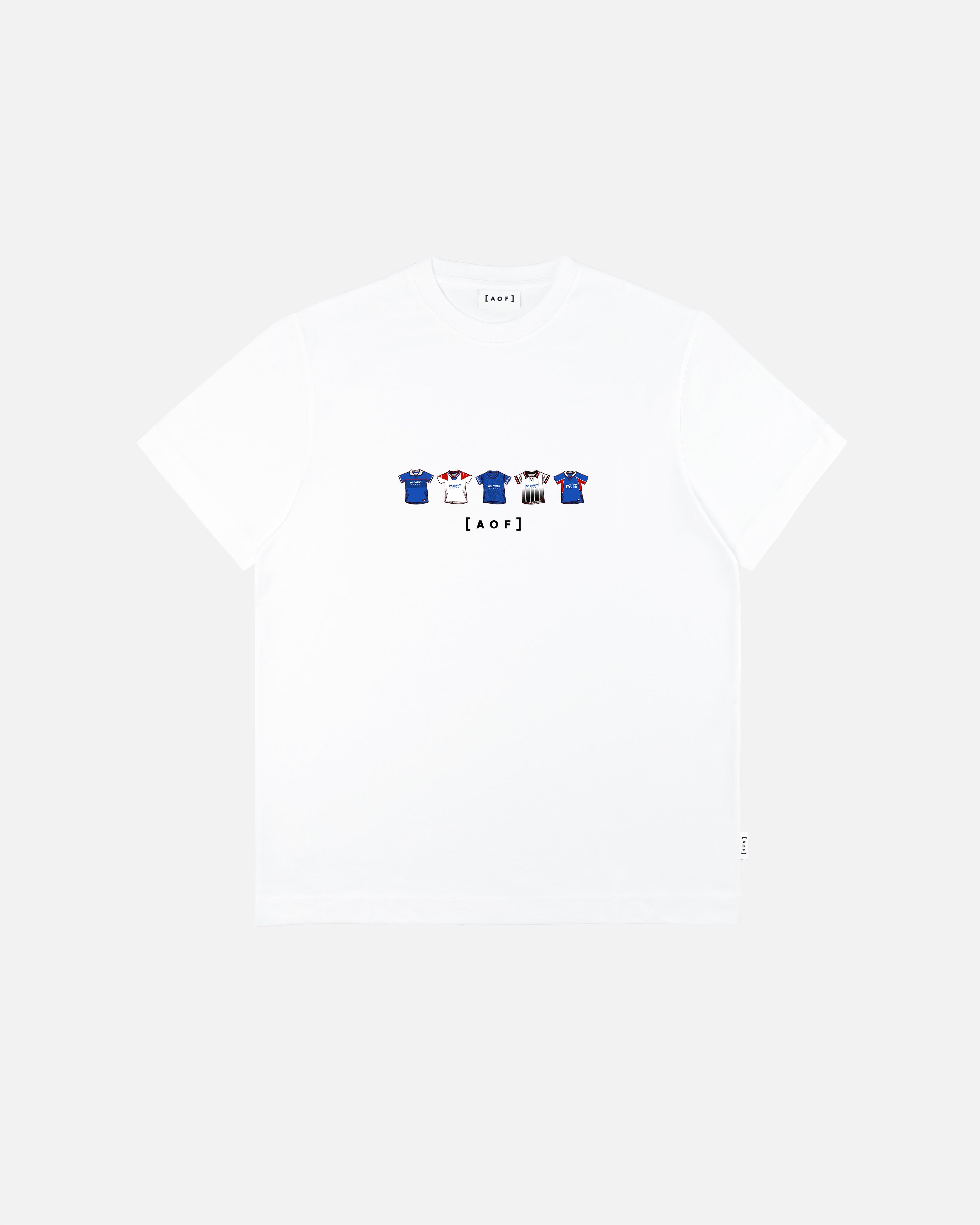 AOF RFC Printed Classics Tee | White Graphic T-shirt | Art of Football
