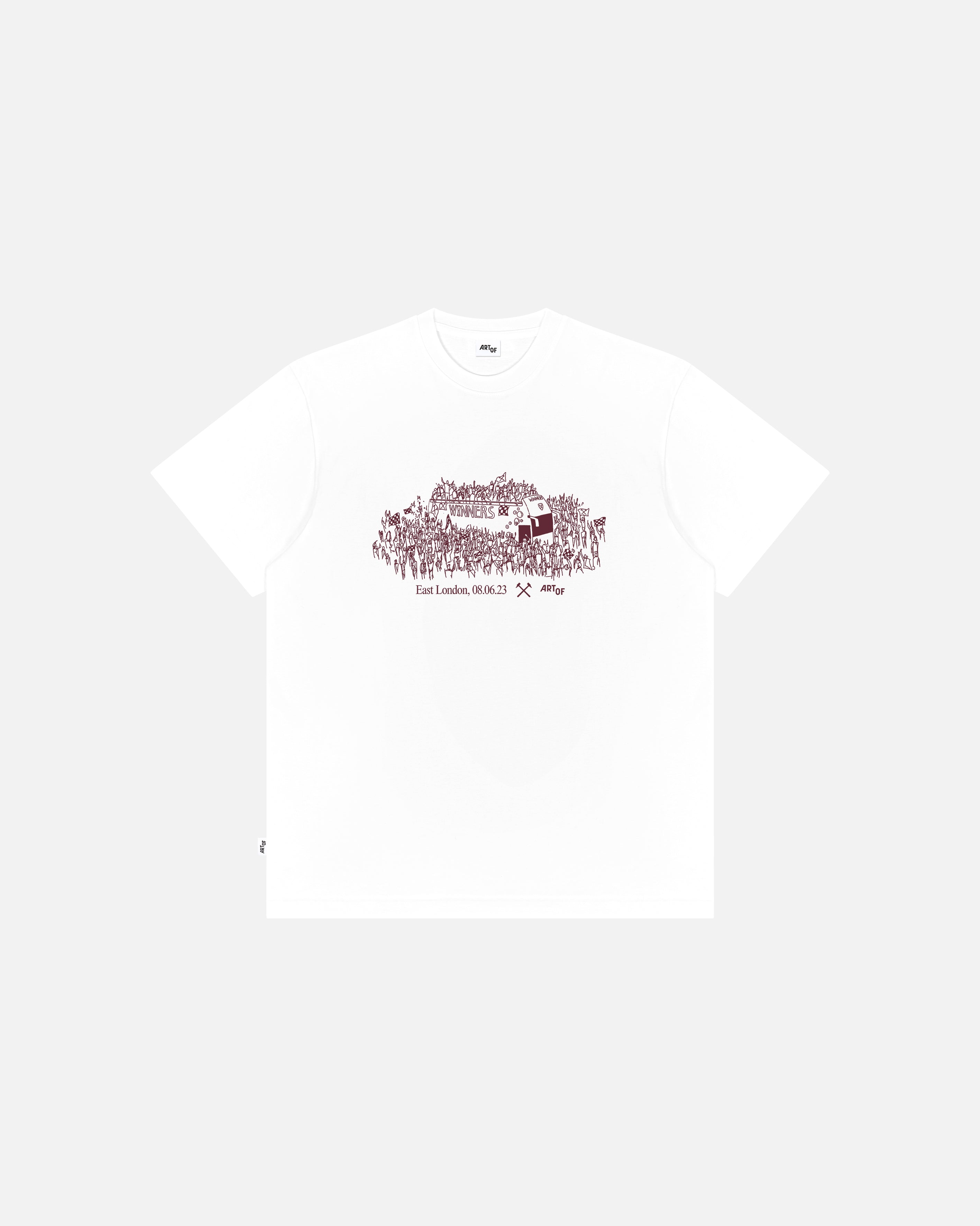 ART OF x West Ham Trophy Parade Tee | White Graphic Football T-shirt