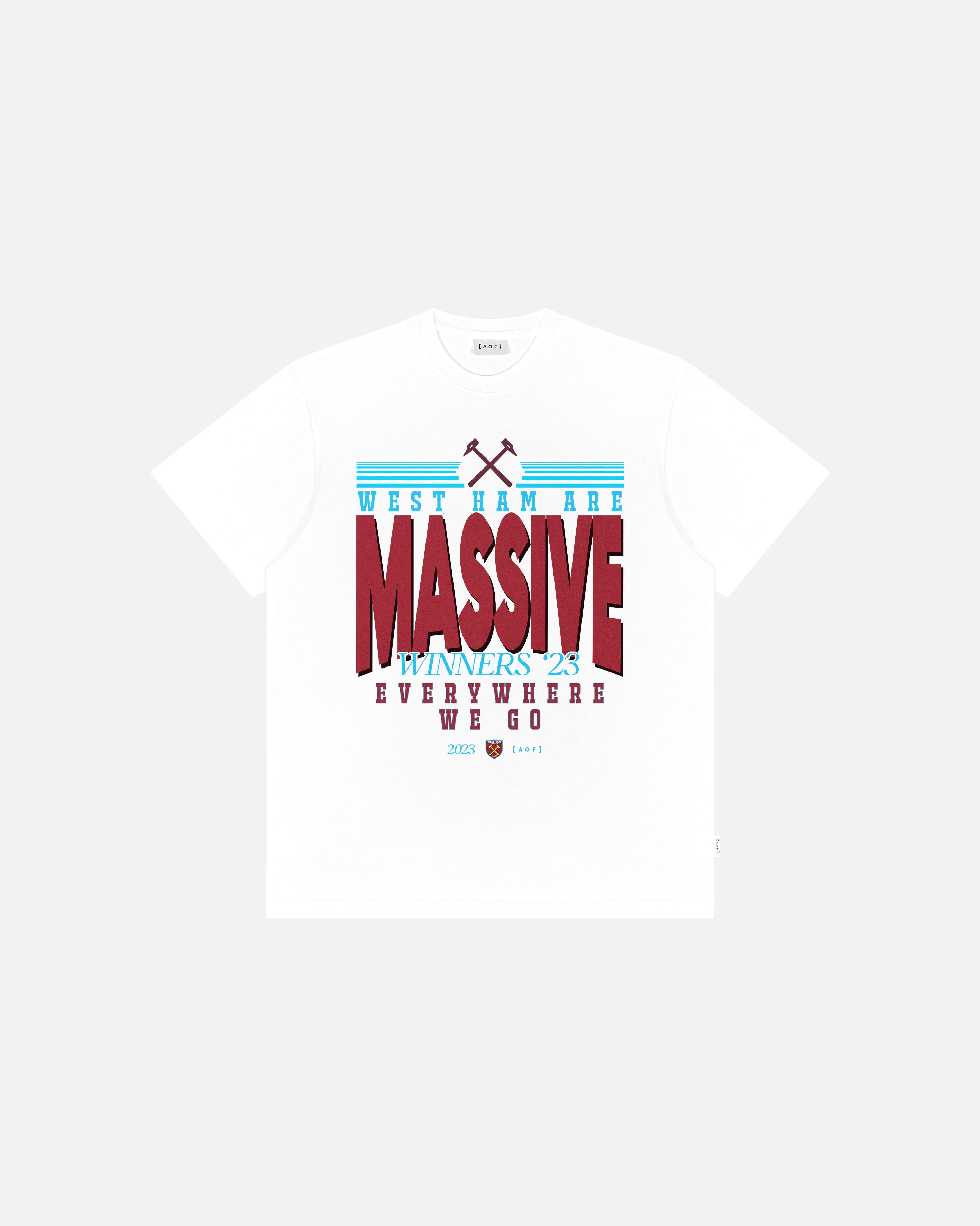 AOF West Ham are Massive Tee | White Graphic T-shirt | Art of Football