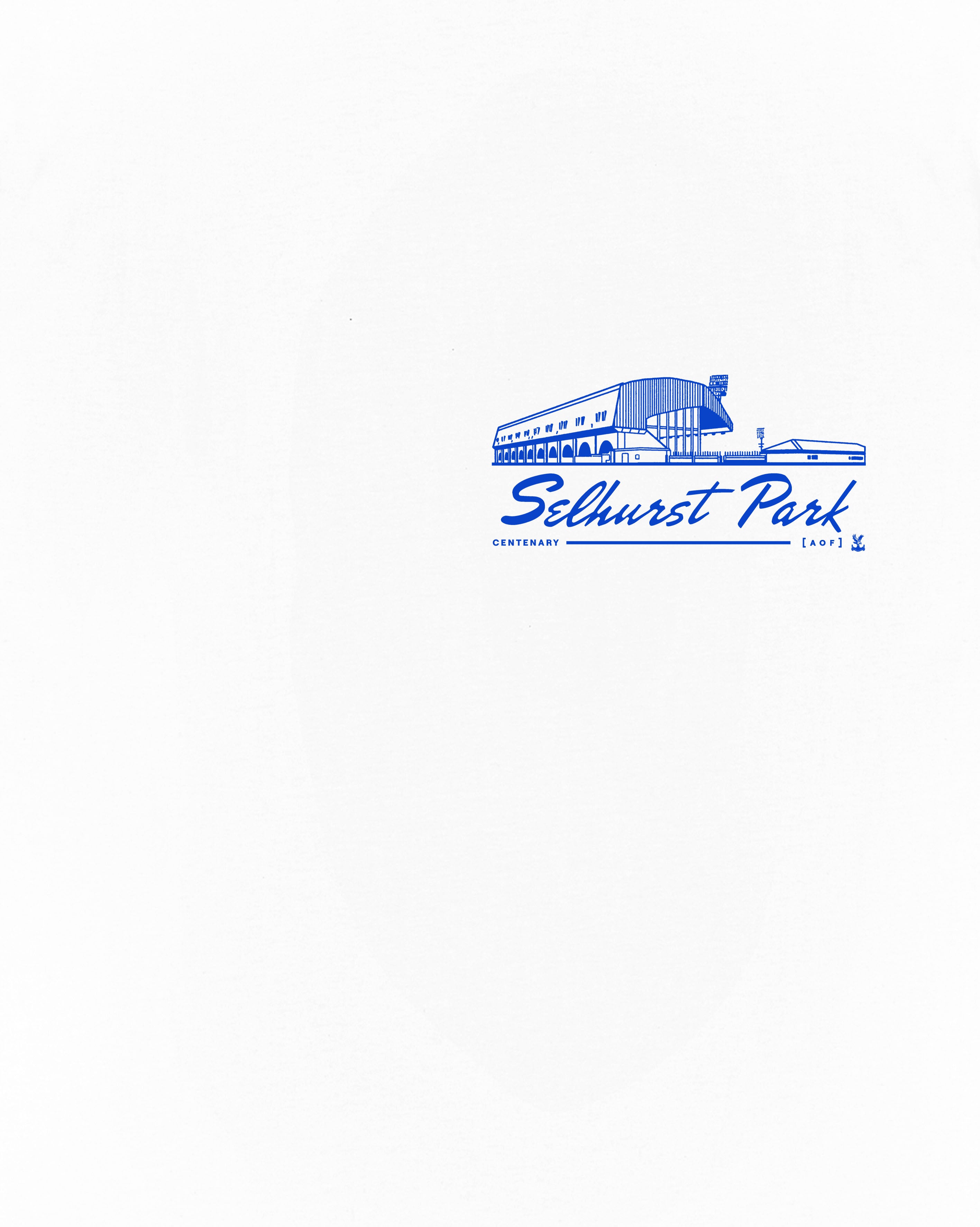 AOF x Crystal Palace Stadium Tee | White T-shirt | Art of Football