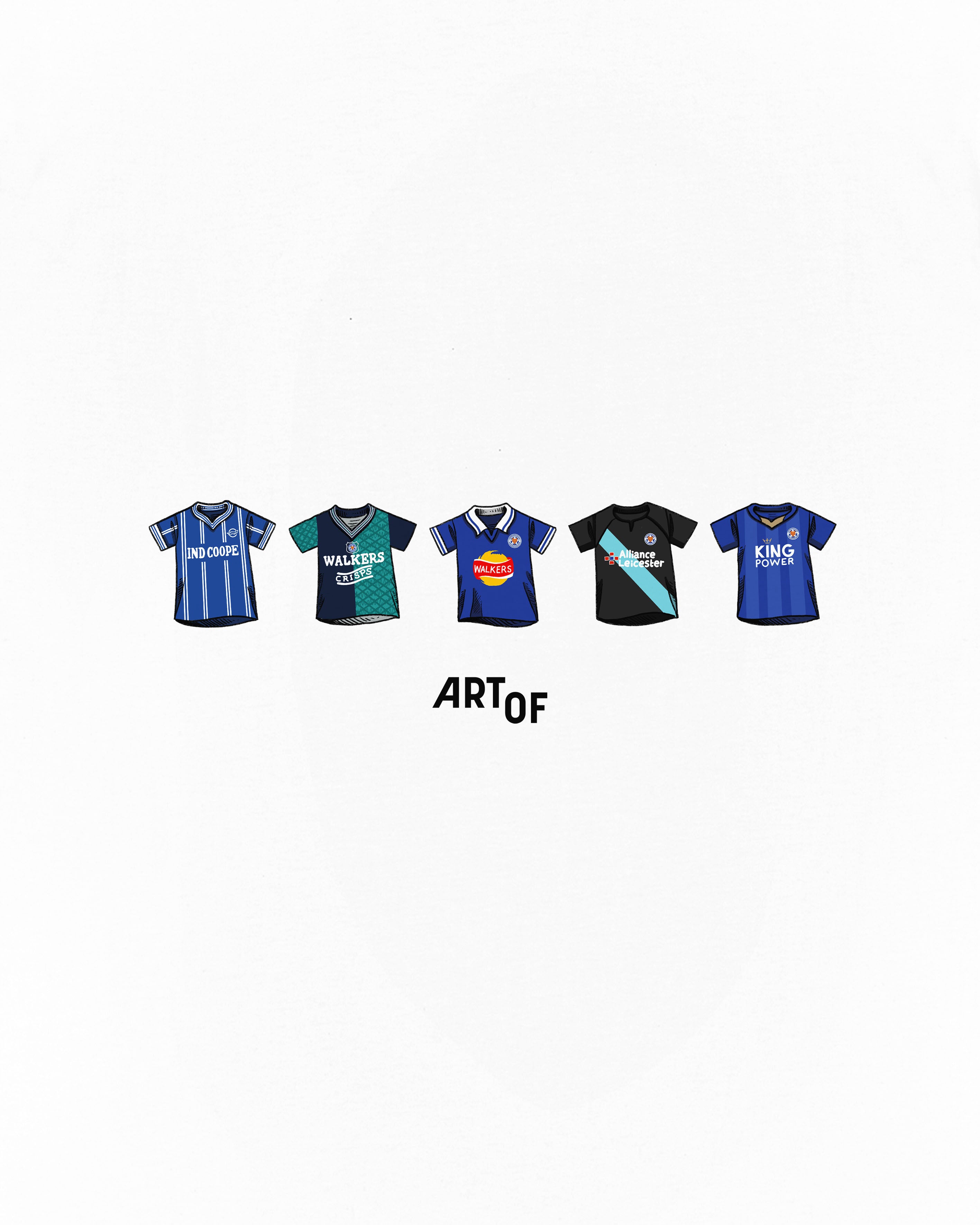 ART OF x Leicester Printed Classics Tee | White Football T-shirt