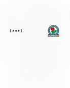 AOF x Blackburn 90s Crest Tee | White Graphic T-shirt | Art of Football