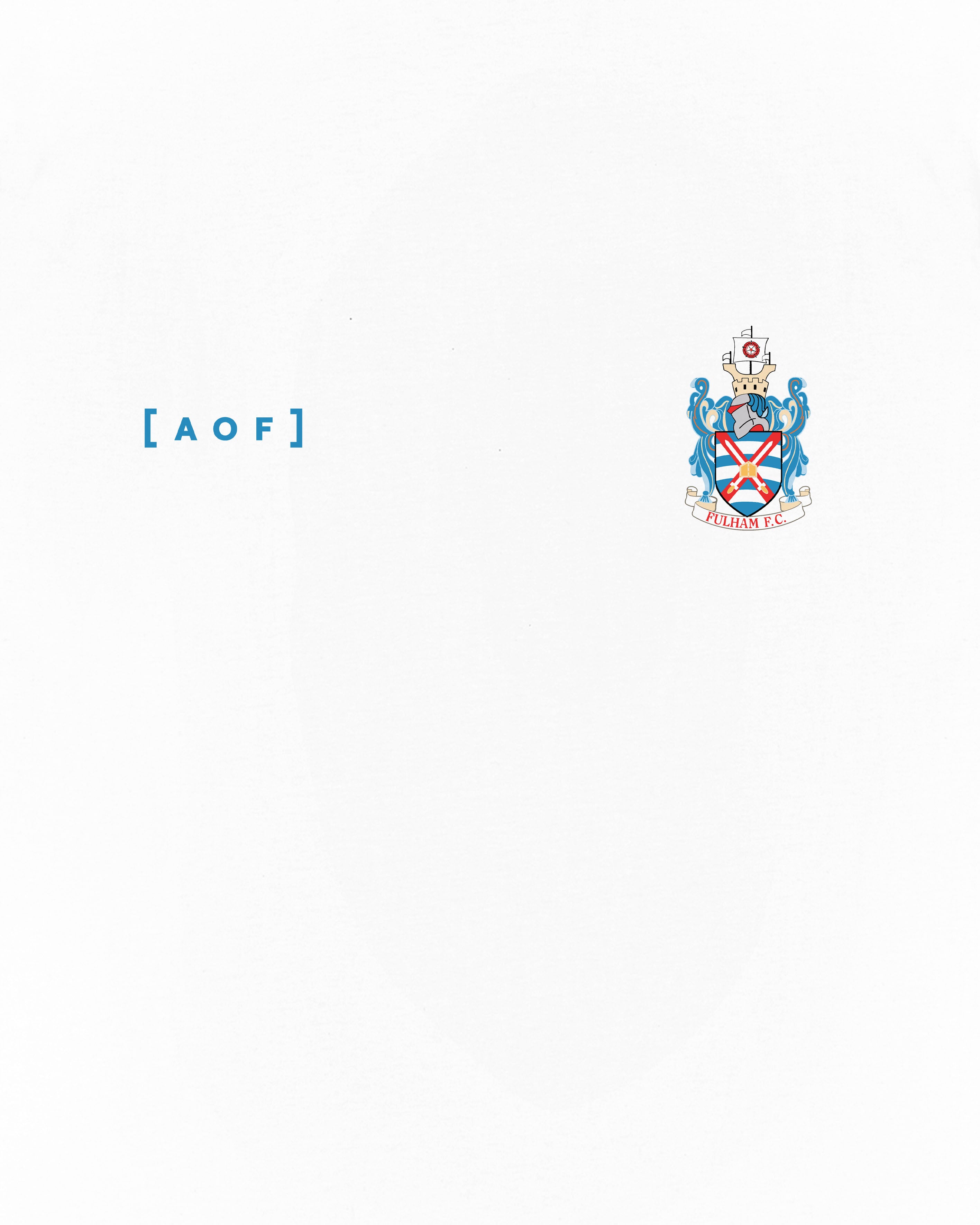 AOF x Fulham 90s Crest Tee | White Graphic T-shirt | Art of Football