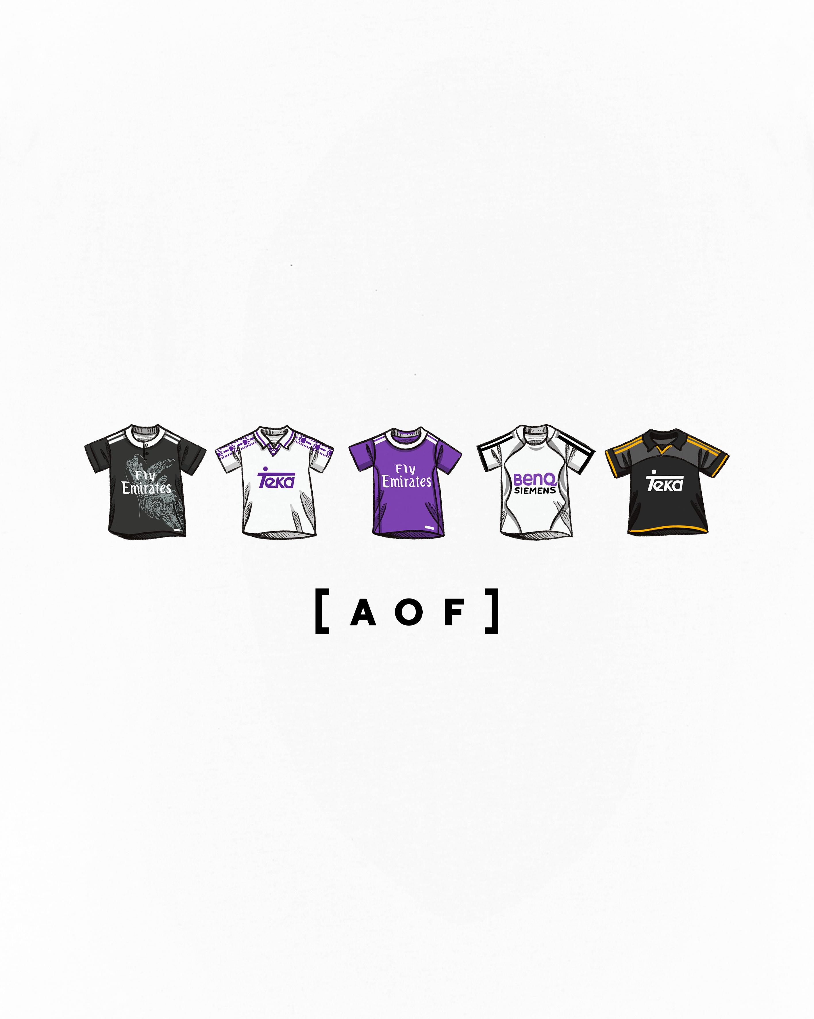 AOF Galáctico Printed Classics Tee | Black & White Graphic T-shirt