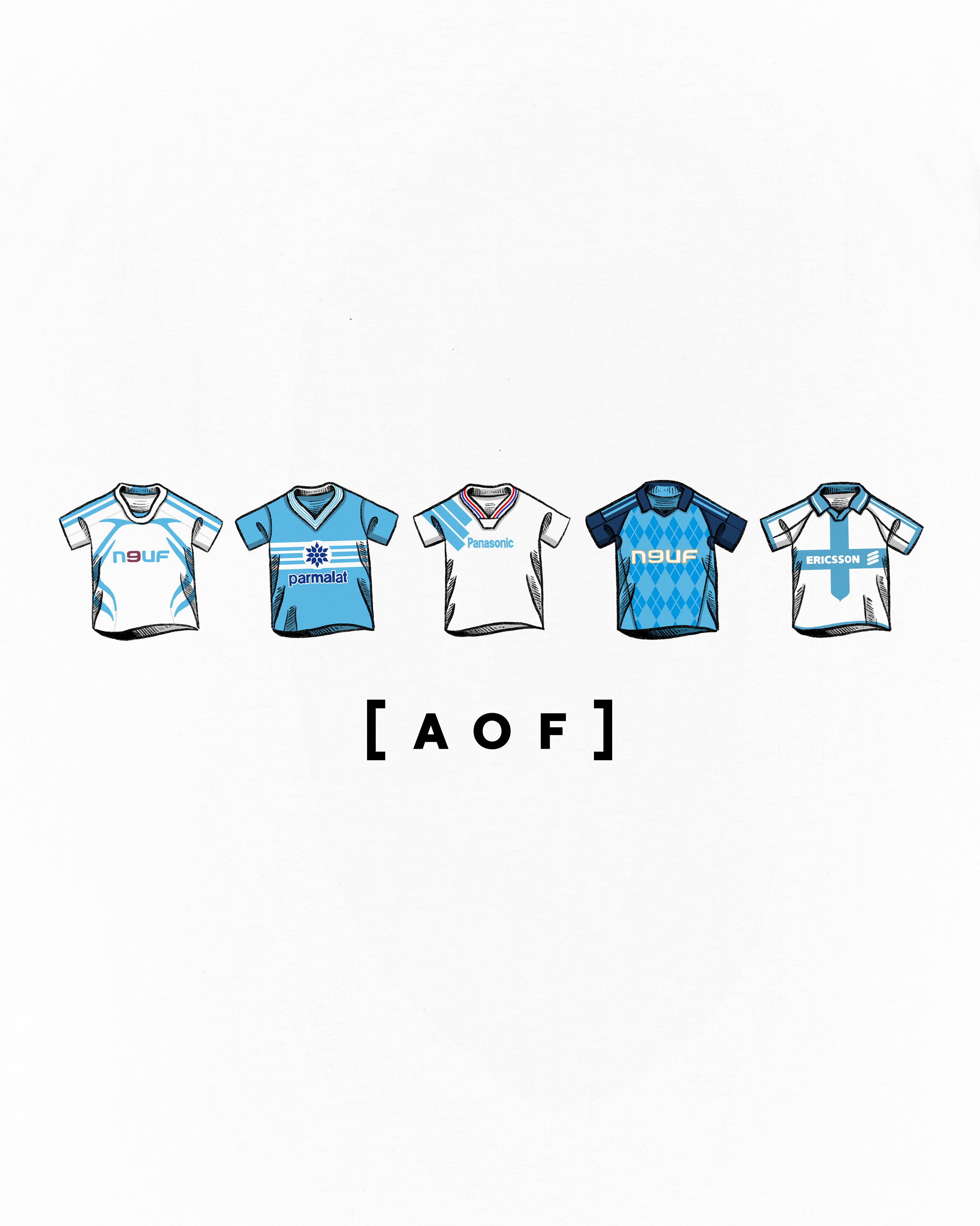 AOF Marseille Printed Classics Tee | Black & White Graphic T-shirt