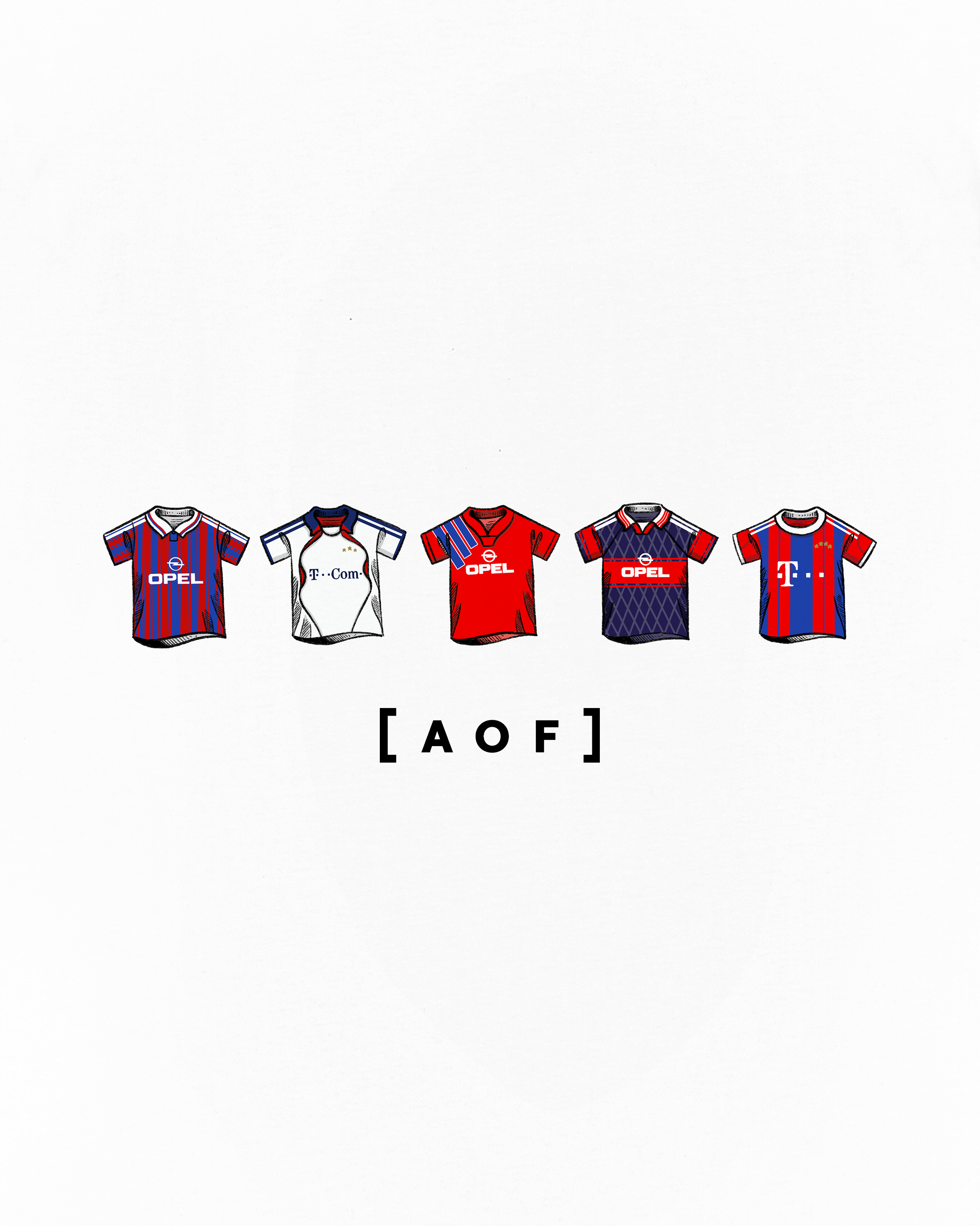AOF x Bayern Printed Classics Tee | Black & White Graphic T-shirt