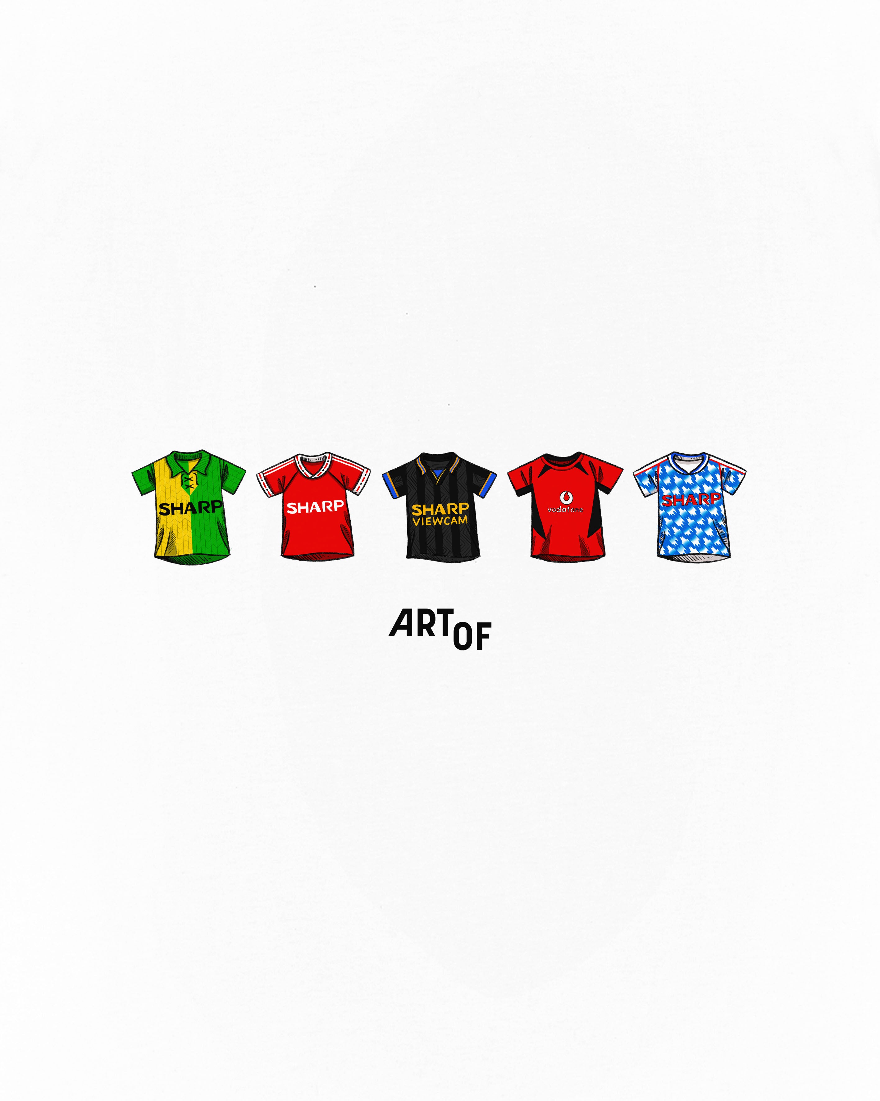 ART OF United Printed Classics Tee | White Graphic Football T-shirt